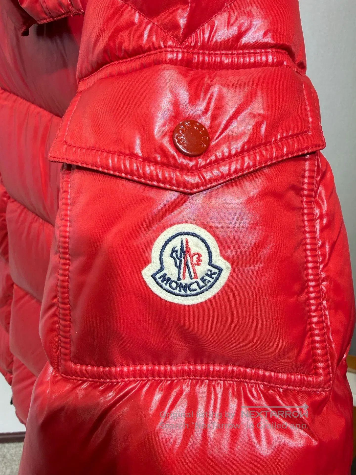 Moncler Moncler Red Hooded Puffer Jacket. Size L / US 10 / IT 46 - 4 Thumbnail
