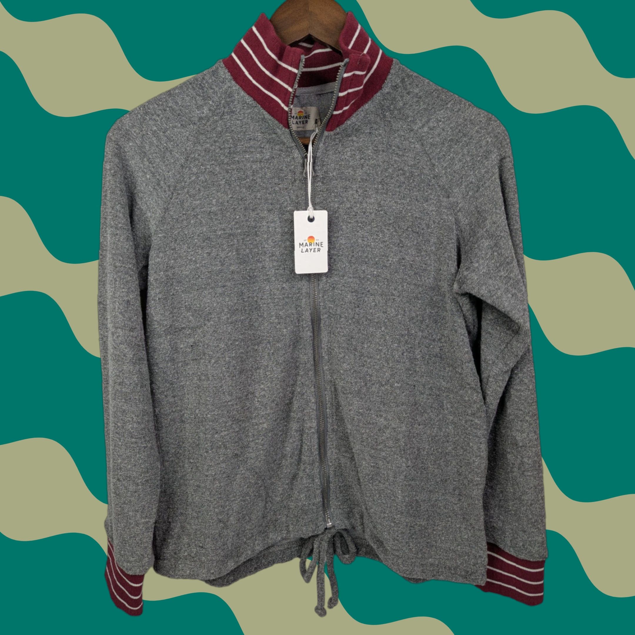 Marine Layer NWT Marine Layer Virginia Track Jacket Retro Heather Gray Size Small msrp 38 Women's Jacket S Gray Retro Marine Layer Virginia Track Jacket Size S / US 4 / IT 40 - 1 Thumbnail