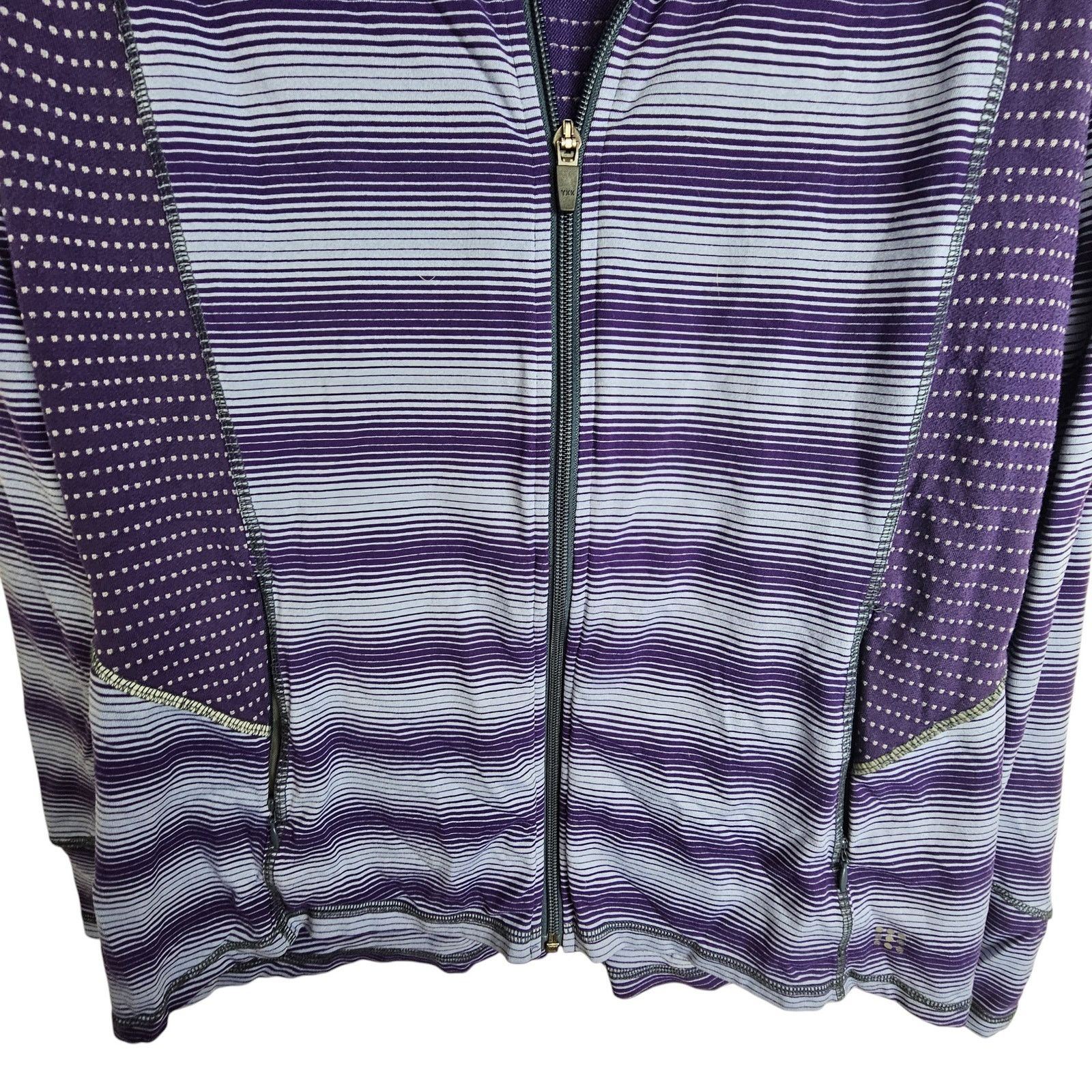 Titleist Title Nine Women Striped Zip Golf Jacket L Gorpcore Stretch Size L / US 10 / IT 46 - 3 Thumbnail