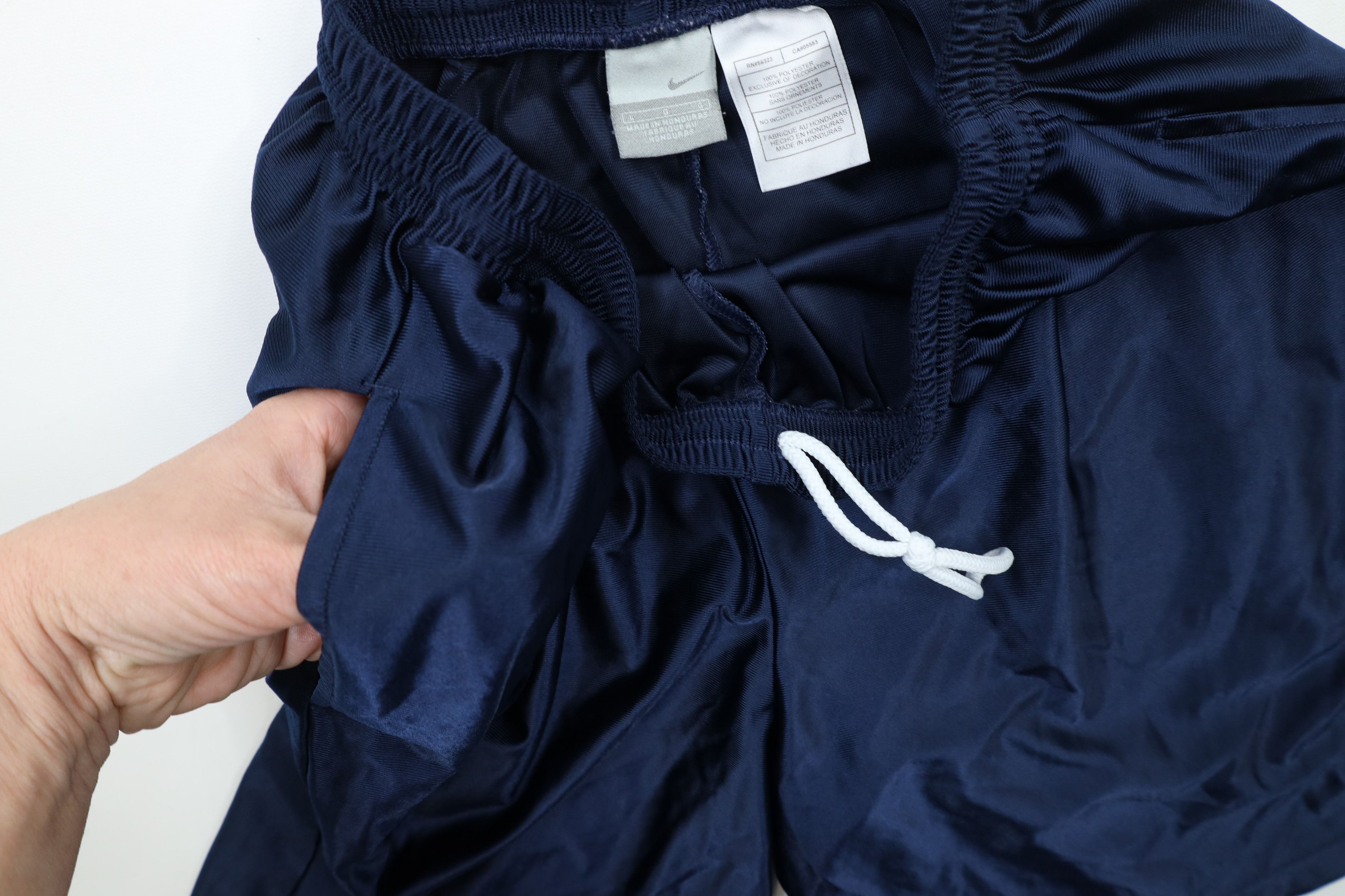 Nike × Vintage Vintage 90s Y2K Nike Travis Scott Mini Swoosh Shorts Size US 34 / EU 50 - 9 Thumbnail