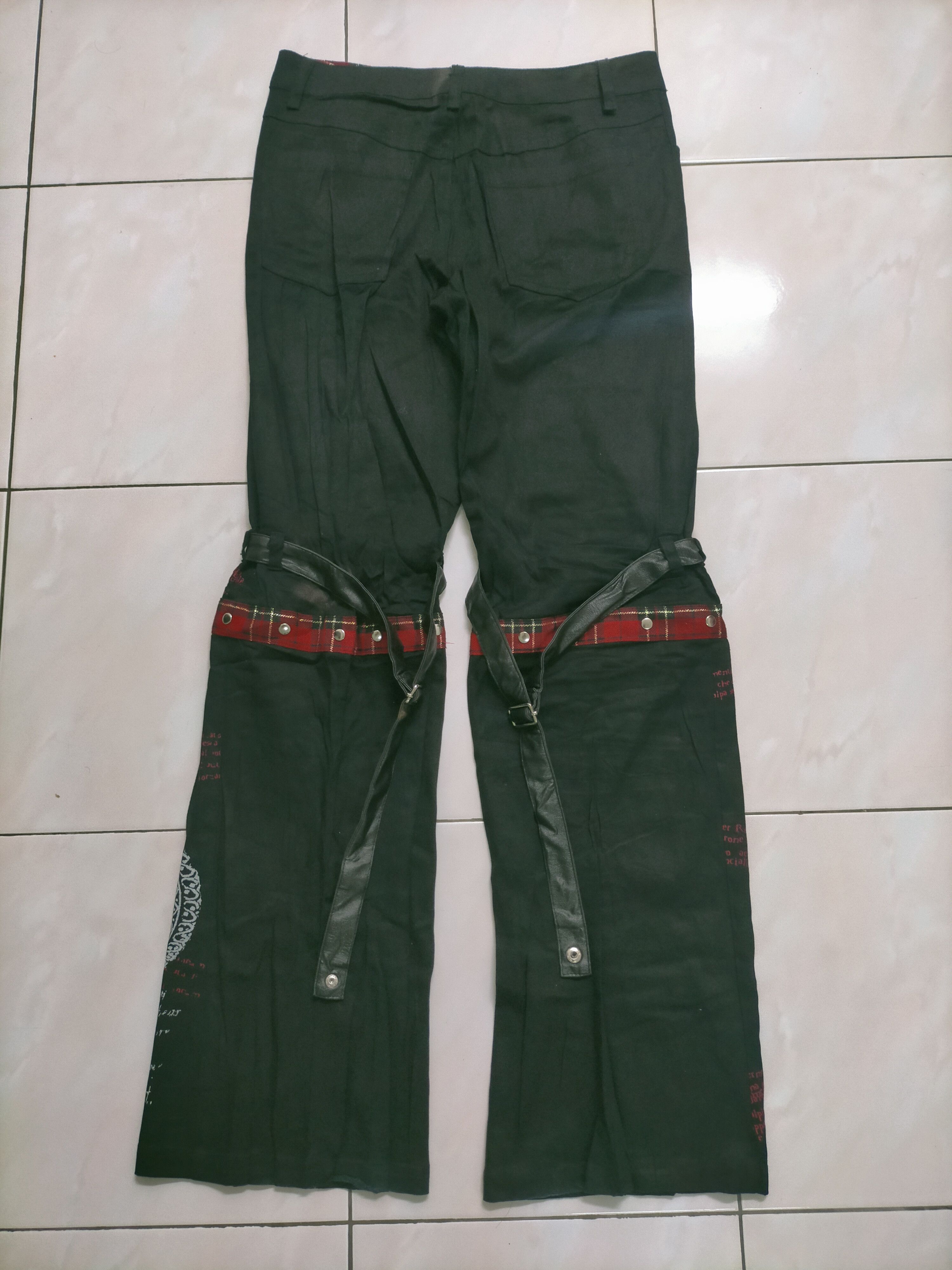 If Six Was Nine 🔥 Vintage Blood Storm Club Body Line Punk Bondage Pants Size US 28 / EU 44 - 4 Thumbnail