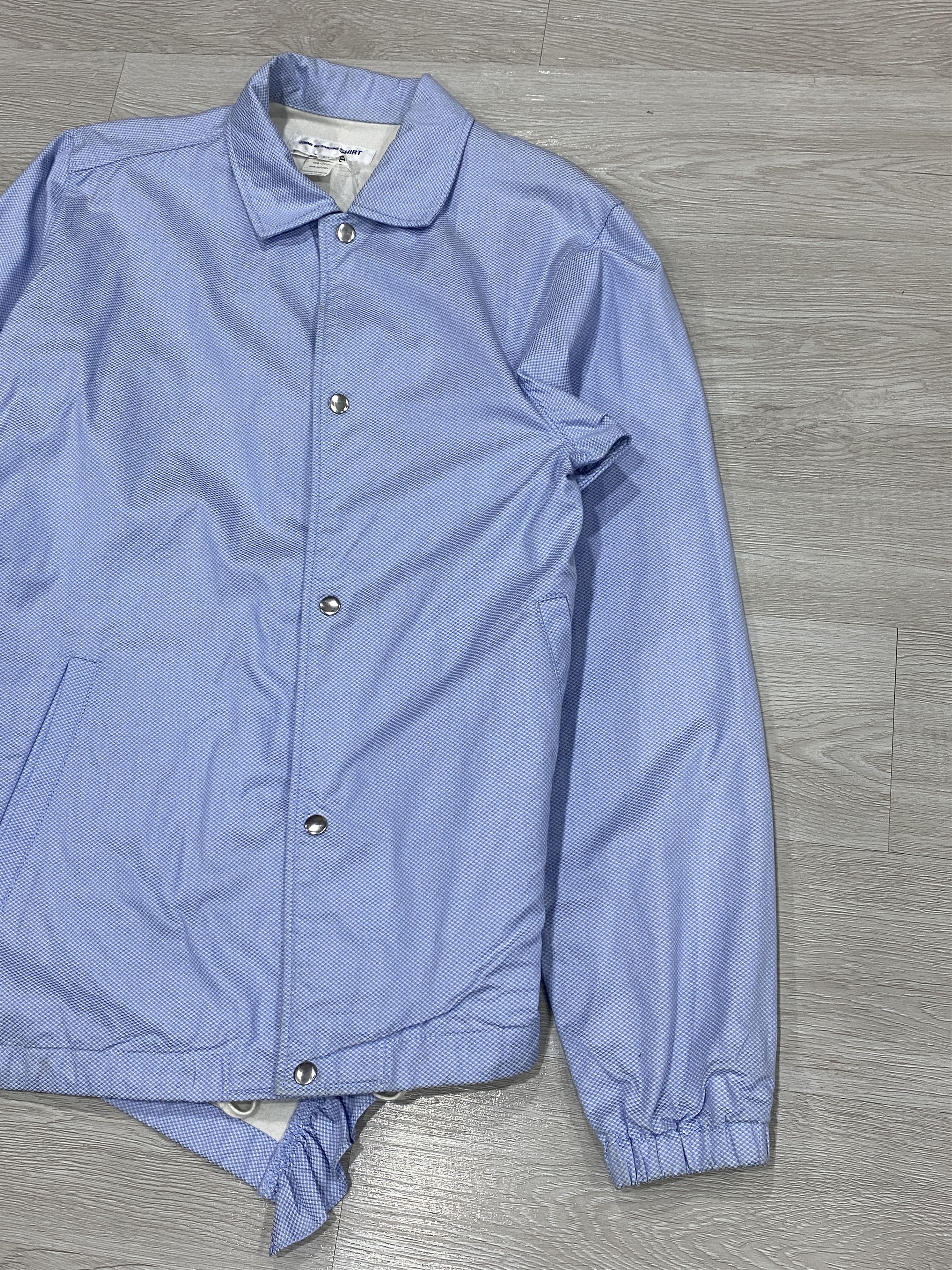 Comme des Garcons × Comme des Garcons SHIRT COMME DES GARCONS LIGHT BLUE RUFFLED ASYMMERIC JACKET LARGE Size US L / EU 52-54 / 3 - 3 Thumbnail