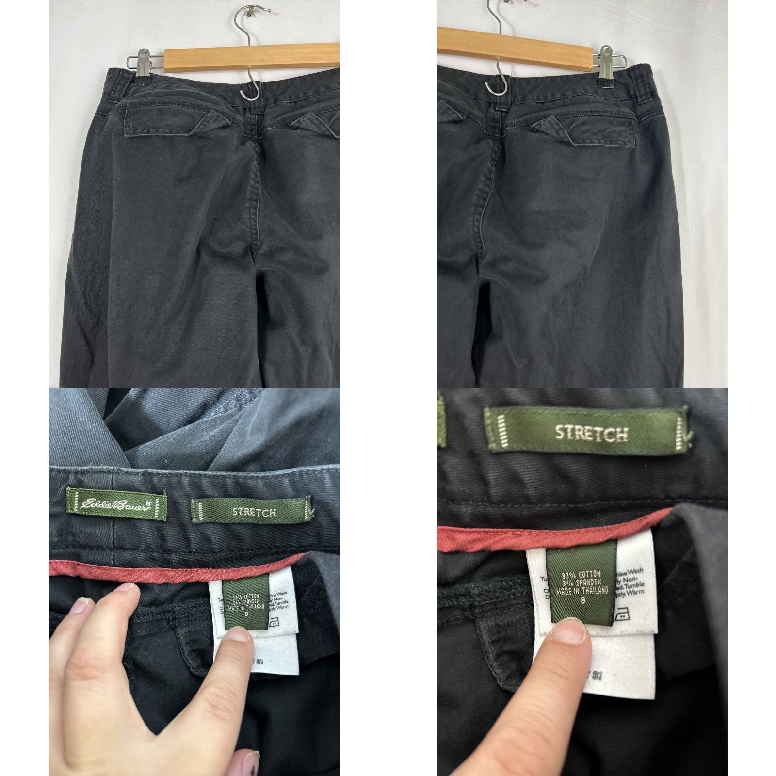 Eddie Bauer VINTAGE Eddie Bauer? Wait not vintage. The title: Eddie Bauer Womens Pants 8 Black Cotton Blend Stretch Outdoor 30x30 Size 30" / US 8 / IT 44 - 8 Thumbnail
