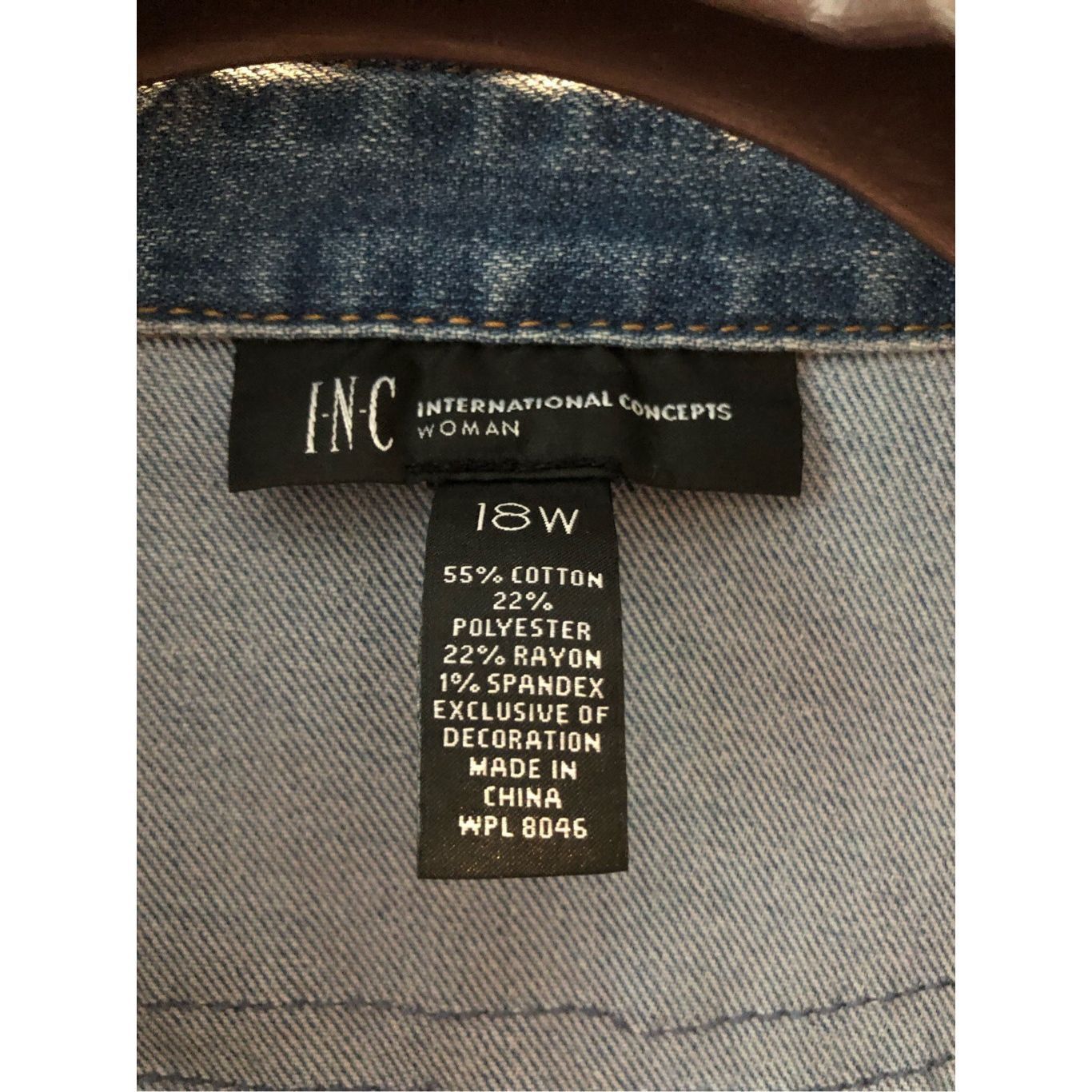 I.N.C I.N.C. International Concepts Women’s Jean Snap Button Up Sl Size XXL / US 16-18 / IT 52-54 - 6 Thumbnail