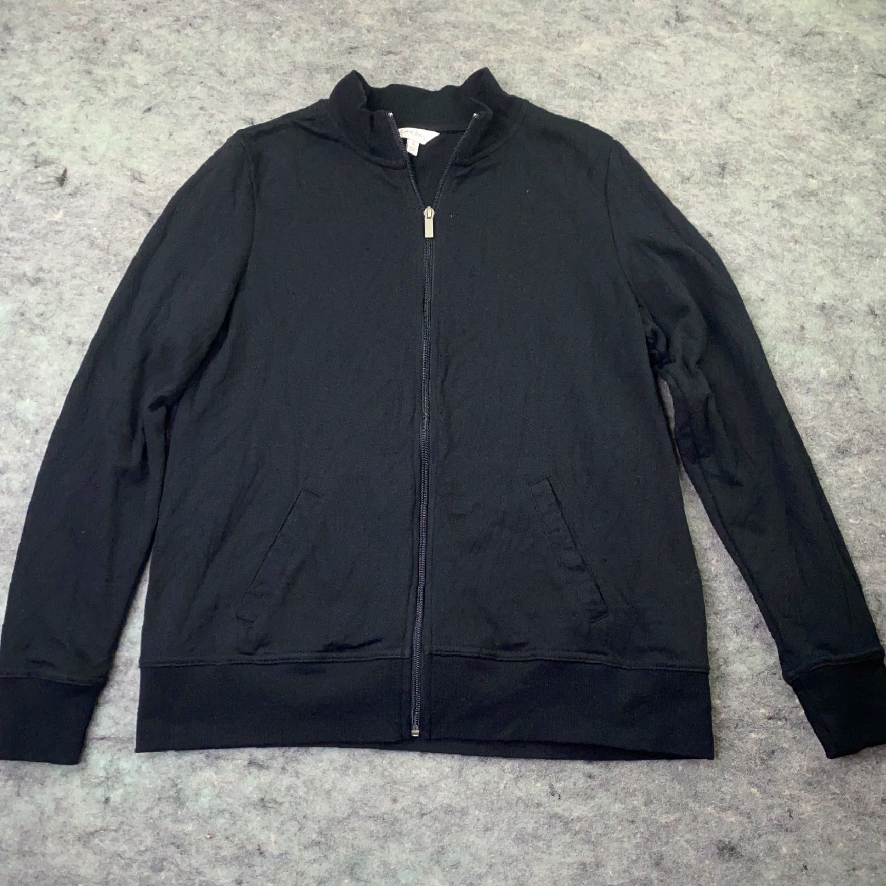 Vintage Coral Bay Jacket Small Black Full Zip High Neck Lightweight Womens Size S / US 4 / IT 40 - 2 Thumbnail