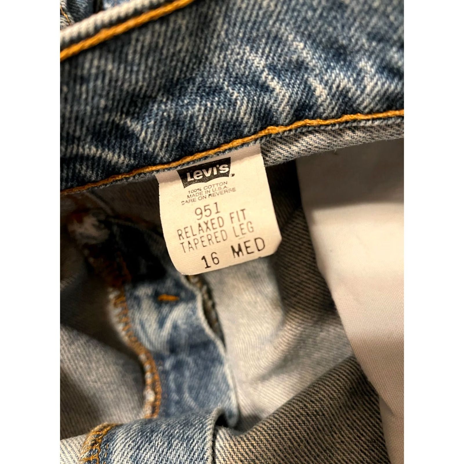 Levi's Vintage Levi'S 951 Relaxed Fit Tapered Denim Womens 16 Med Jeans - Blue Size 38" / US 16 / IT 52 - 4 Thumbnail