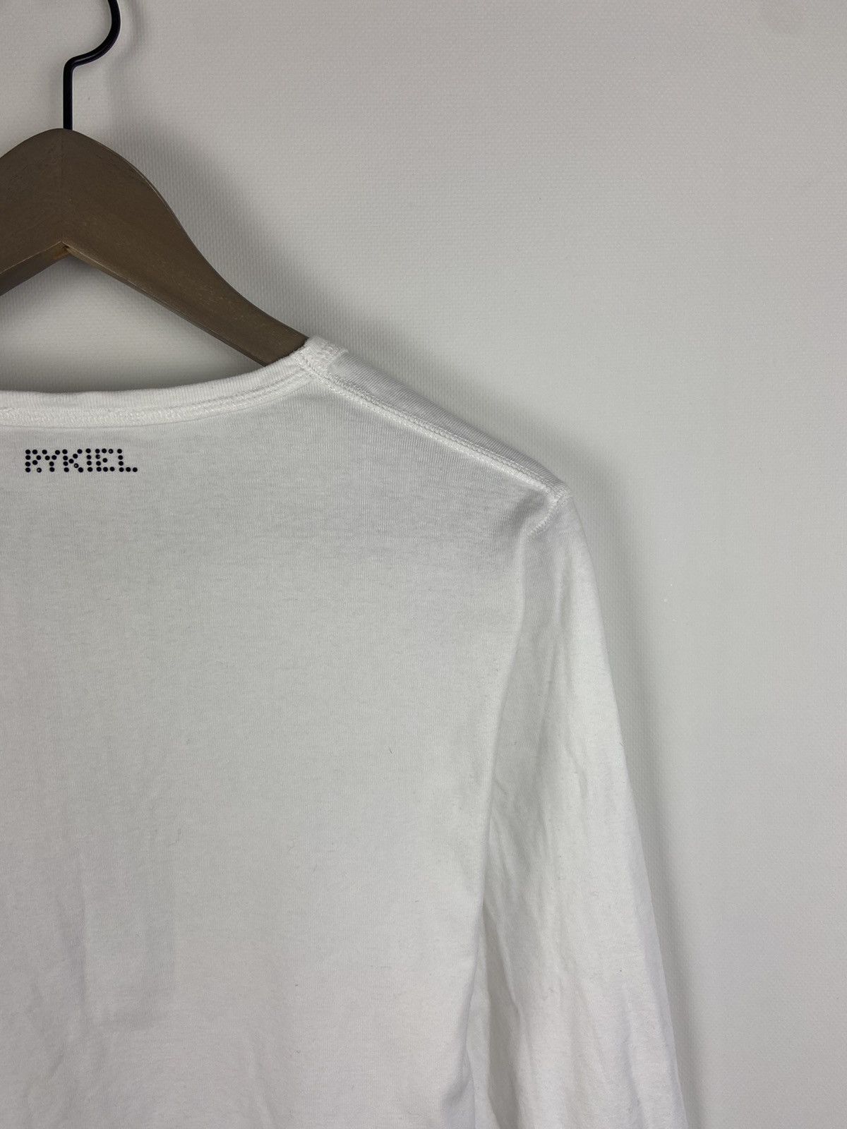 Designer × Sonia Rykiel Sonia Rykiel White Long Sleeve Graphic Tee "Lady" Blouse Size XL / US 12-14 / IT 48-50 - 17 Thumbnail