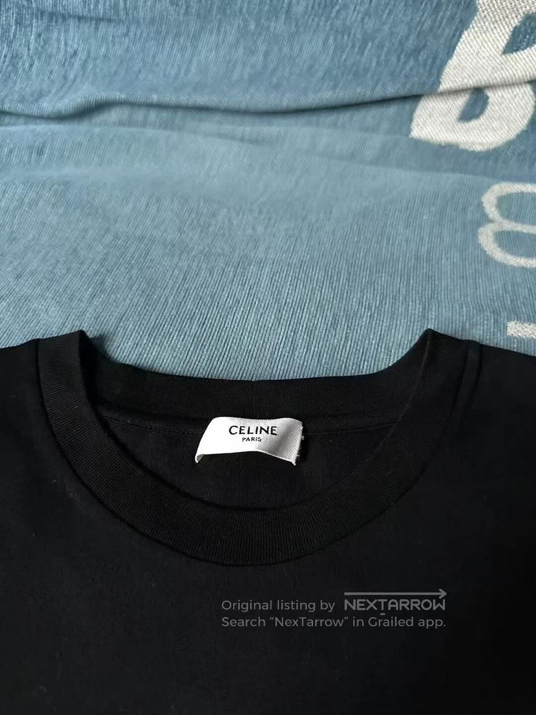 Celine celine black logo short sleeve shirt. Size S / US 4 / IT 40 - 2 Thumbnail