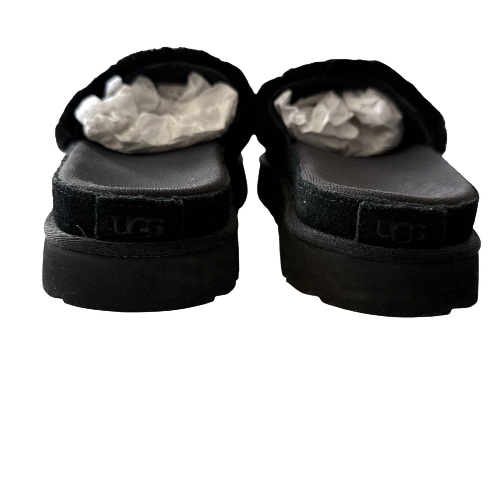 Ugg UGG Laton Fur Platform Slide Black Shearling Size 9 Size US 9 / IT 39 - 5 Thumbnail