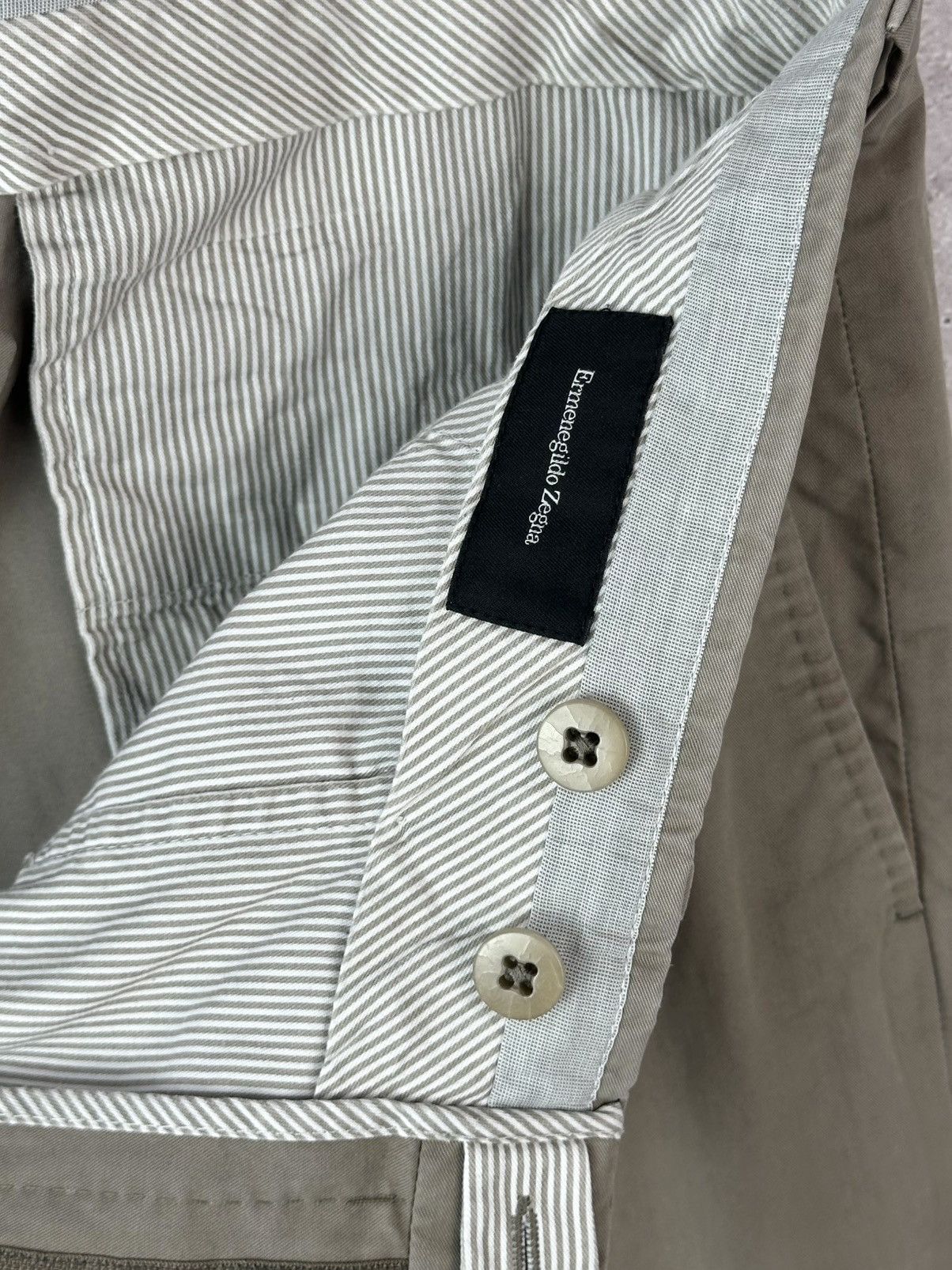 Ermenegildo Zegna Ermenegildo Zegna Slim-fit Beige Cotton Men’s Chino Pants Size US 36 / EU 52 - 10 Thumbnail