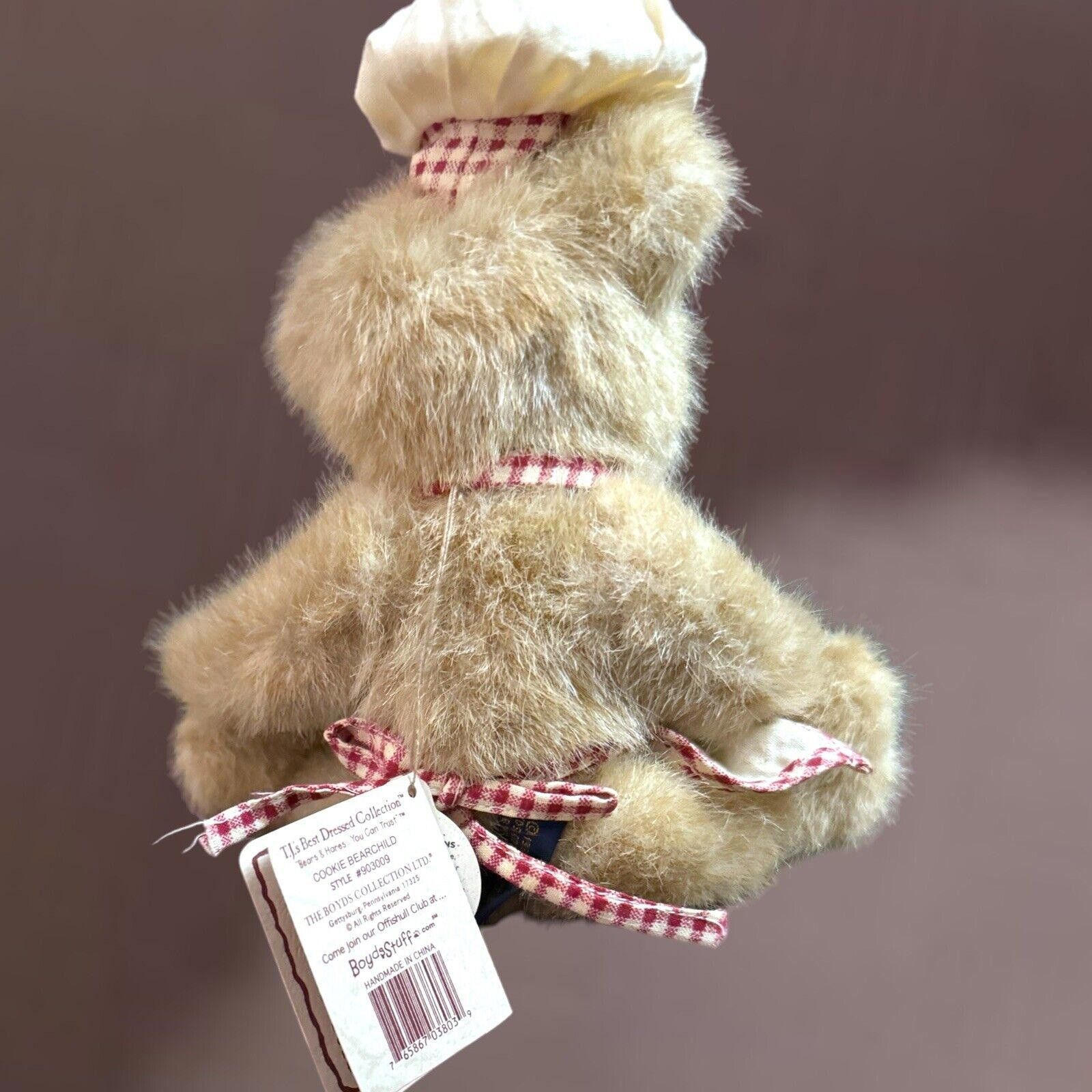 Designer NWT Boyds Bears COOKIE BEARCHILD Plush 8" Baker Apron Chef Size ONE SIZE - 6 Thumbnail