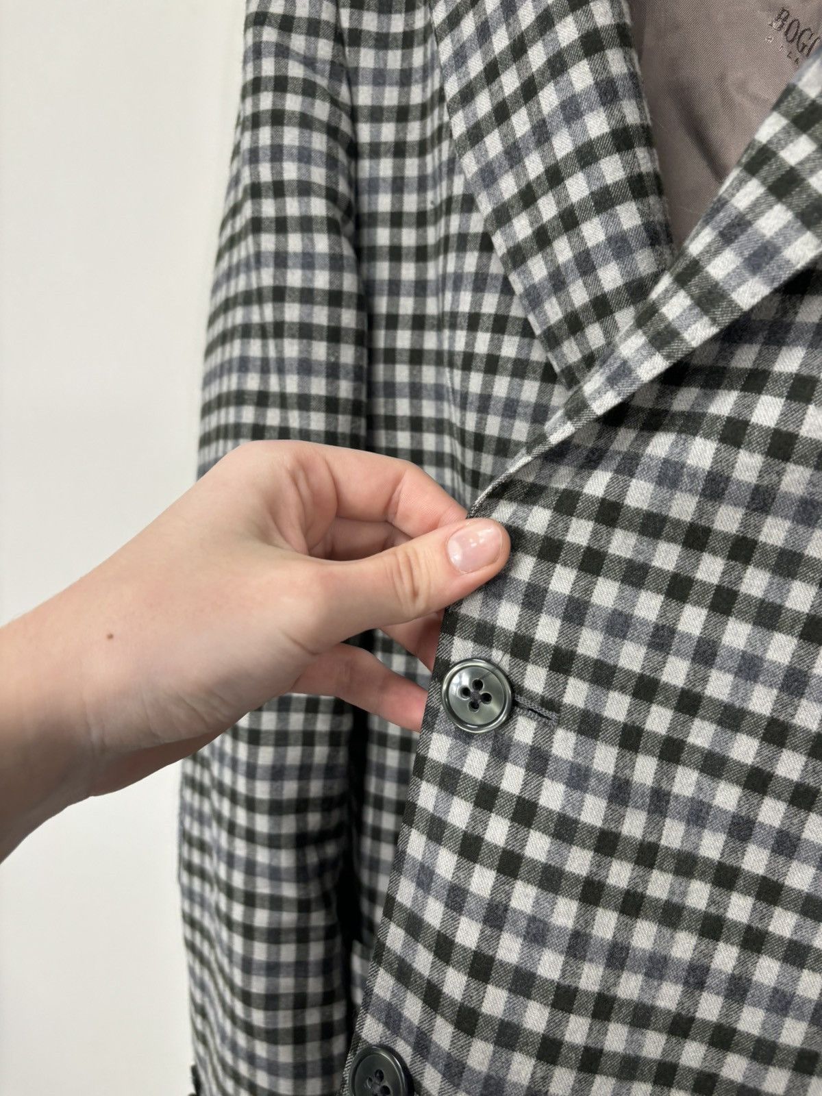 Boggi Boggi Milano Checkered 2-Buttons Wool Silk Blazer Jacket Size 40R - 12 Thumbnail