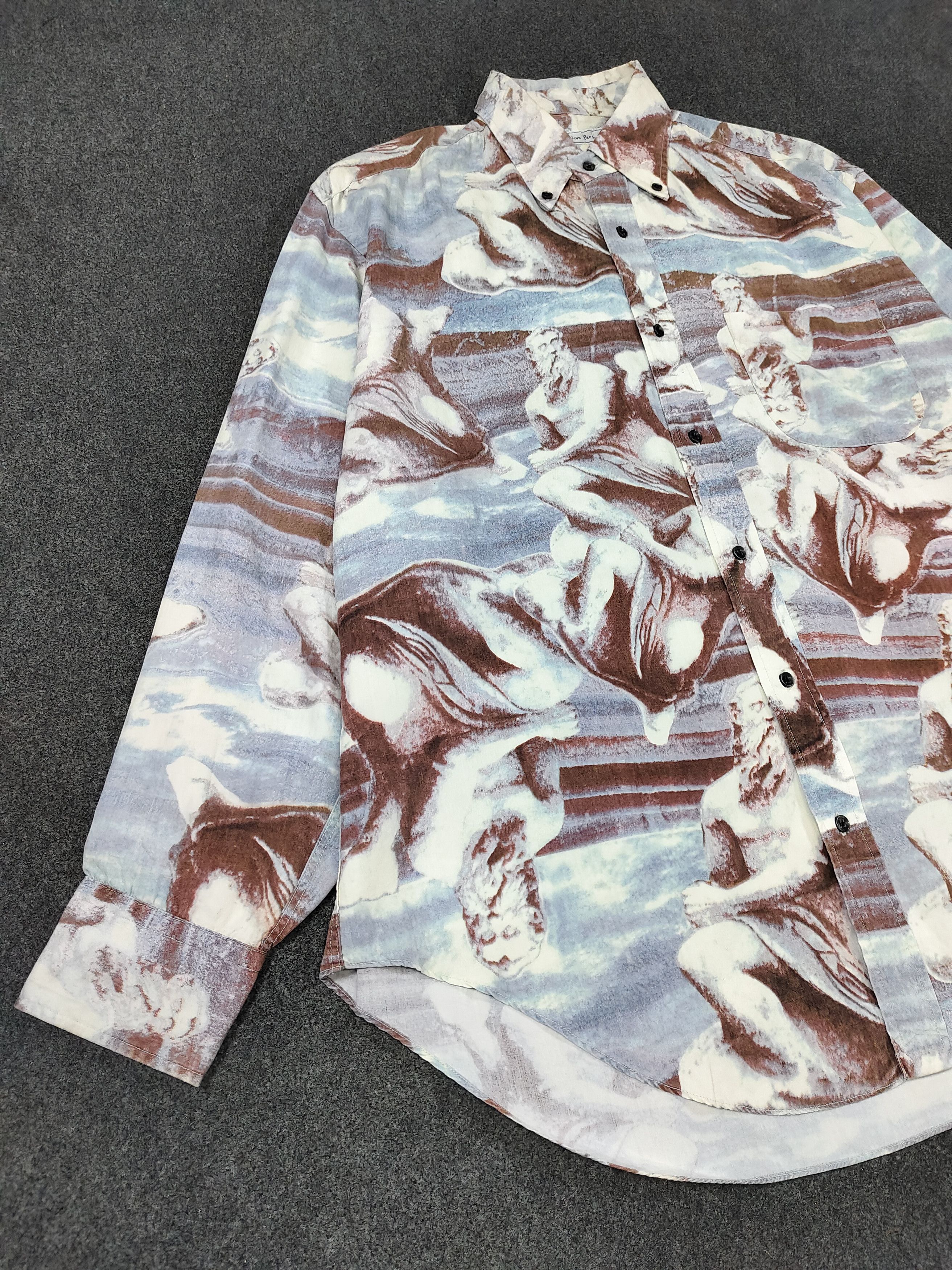 Japanese Brand 90s Equation Personnelle🇯🇵 Classical Sculptural Art Rayon Size US L / EU 52-54 / 3 - 3 Thumbnail