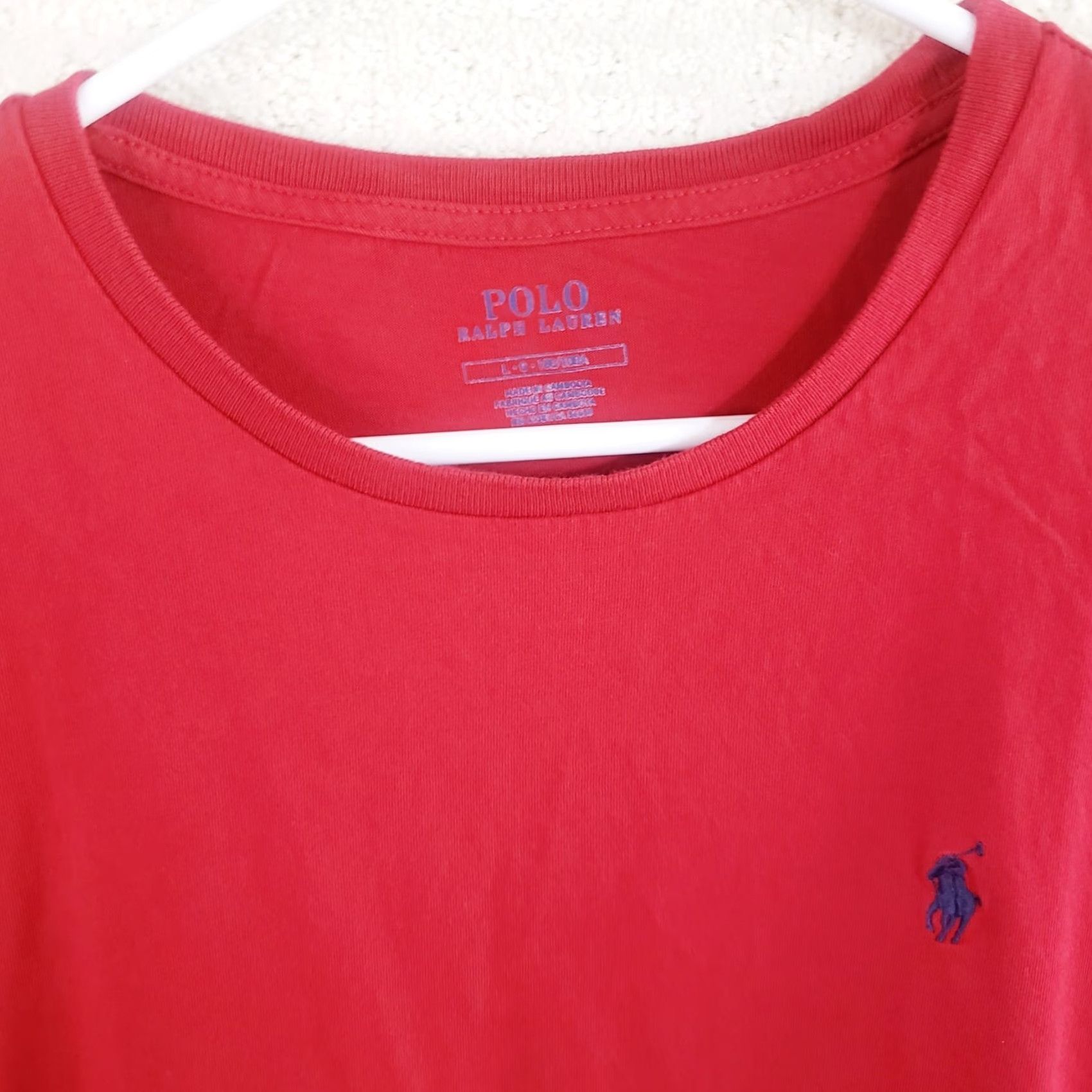 Polo Ralph Lauren Polo Ralph Lauren Red Classic Crewneck T-Shirt Pony Logo Short Sleeve Size L Mens Size US L / EU 52-54 / 3 - 3 Thumbnail