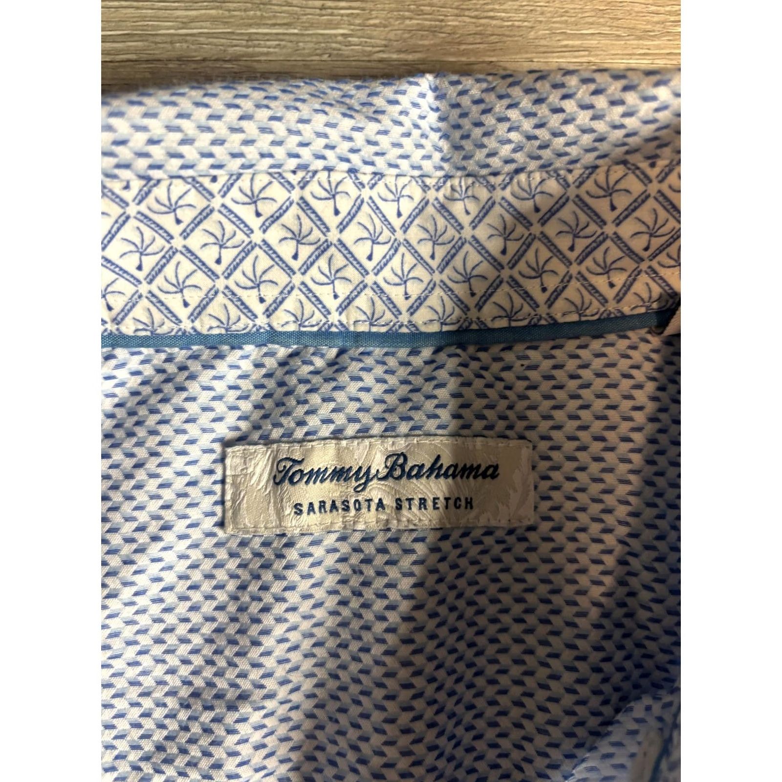 Tommy Bahama Tommy Bahama Shirt Mens L Blue Sarasota Stretch Long Sleeve Button Front Size US L / EU 52-54 / 3 - 3 Thumbnail