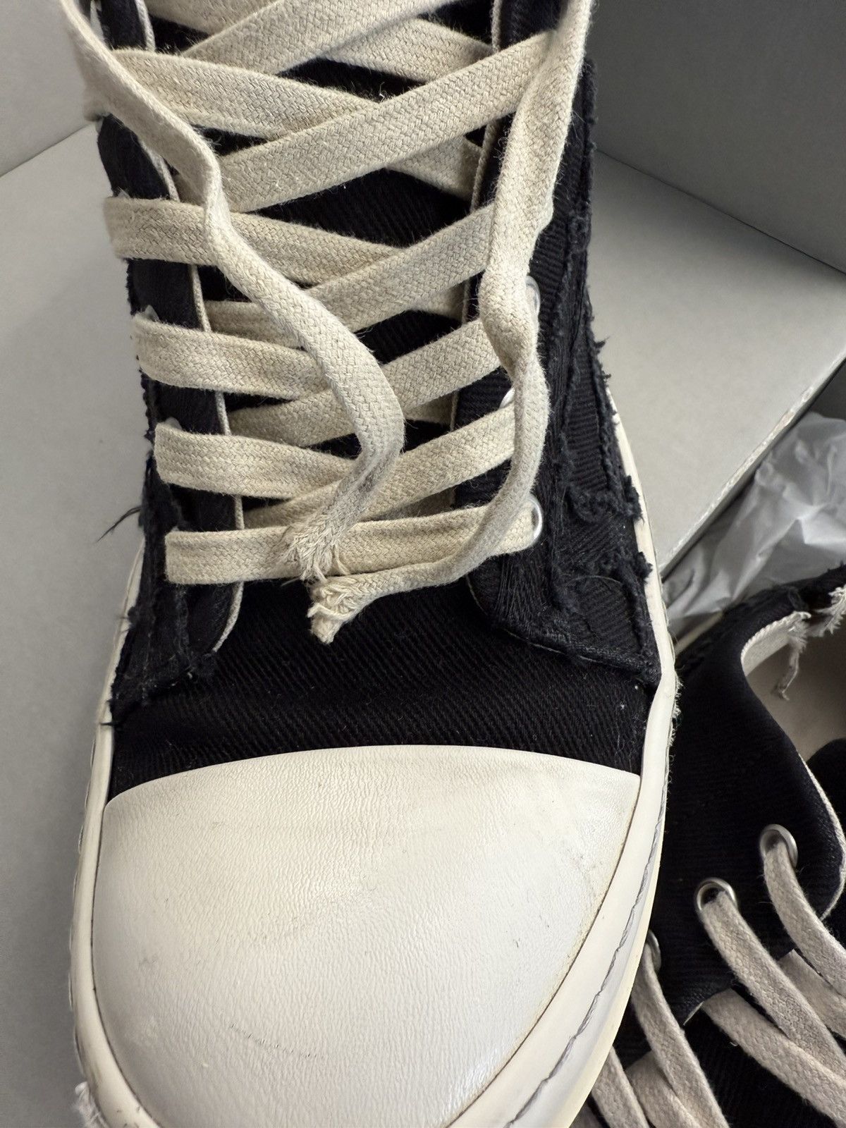 Rick Owens Rick Owens DRKSHDW Slashed Low Sneaker Size 40 / US 7 Size US 7 / EU 40 - 14 Thumbnail
