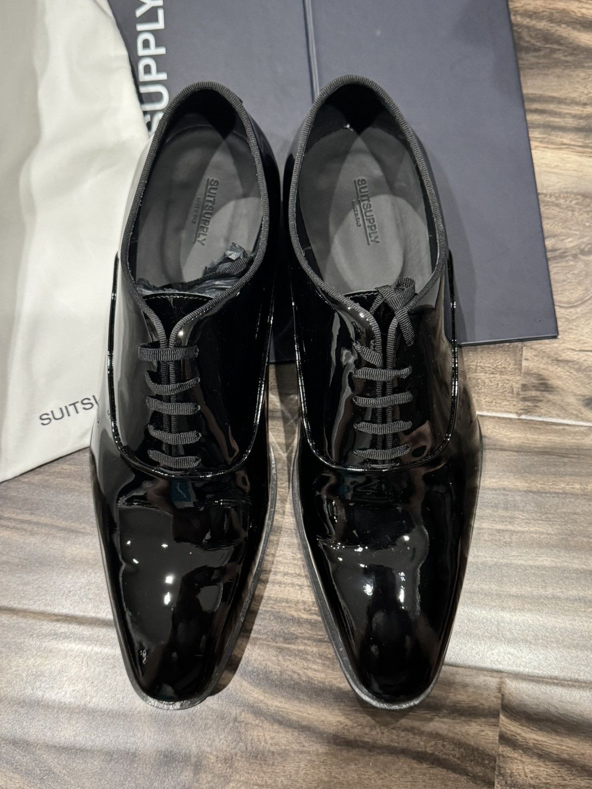 Leather Shoes Hugo Boss Patent Leather ASOS Design Lace-Up 