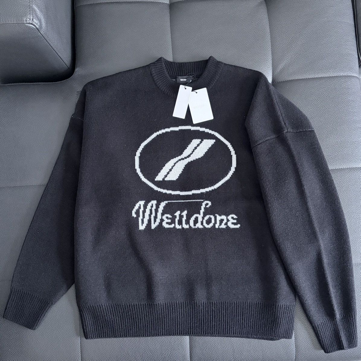 WE11DONE WE11DONE Knit Sweater- Medium - Made in South Korea Size US M / EU 48-50 / 2 - 2 Thumbnail