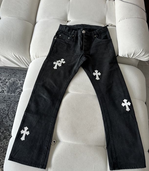 Chrome Hearts Chrome Hearts Denim Cross Patch Jeans, Grailed