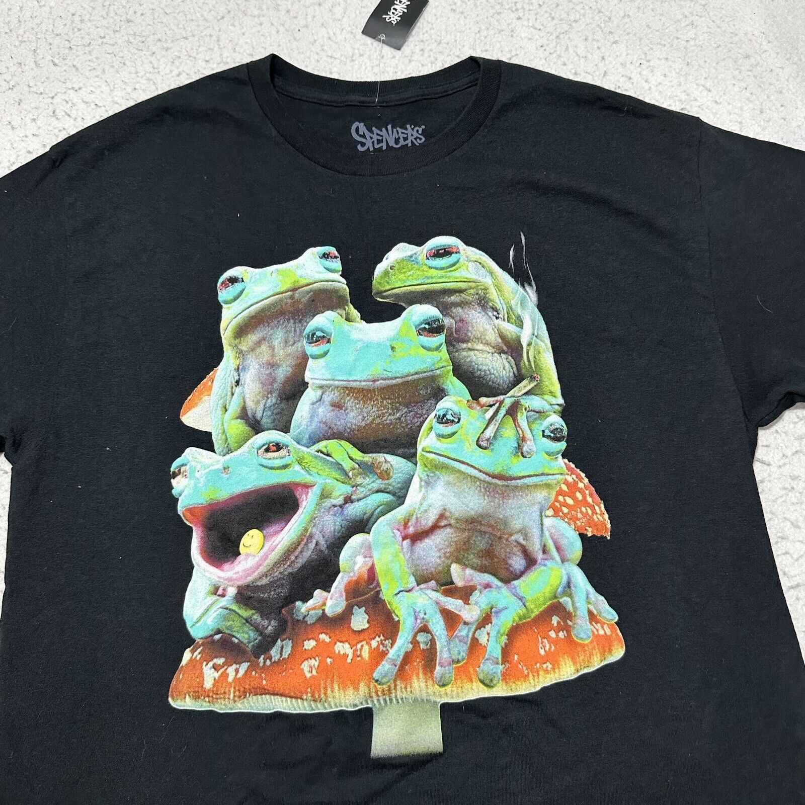 Other Spencer's Large Tree Frogs Rainforest Graphic T Shirt Black Size US L / EU 52-54 / 3 - 2 Thumbnail