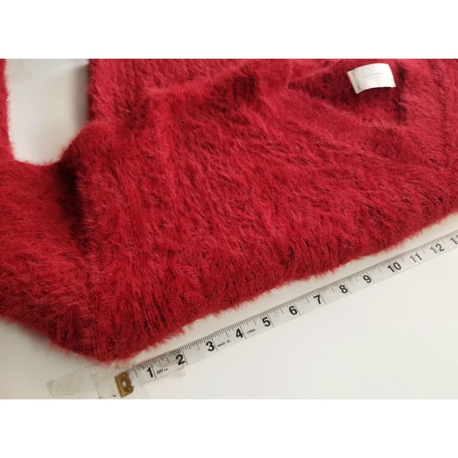 Lucky Brand Lucky Brand Womens Sweater XL Burgundy V Neck Relaxed Distressed Pullover Shaggy Size XL / US 12-14 / IT 48-50 - 3 Thumbnail