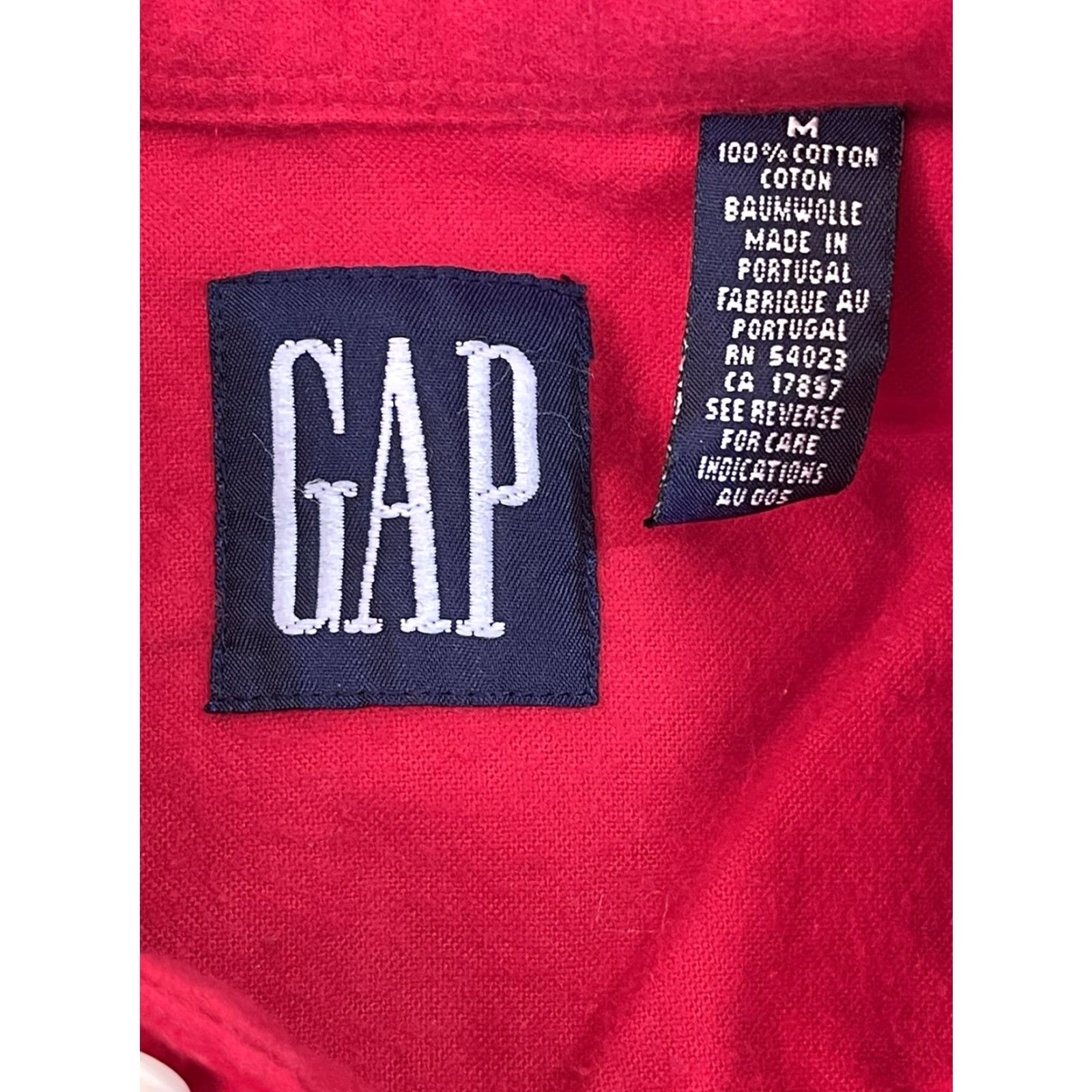 Gap VINTAGE Gap 90s Flannel Shirt Mens Medium Red Heavyweight Button-Up Outdoor Size US M / EU 48-50 / 2 - 3 Thumbnail