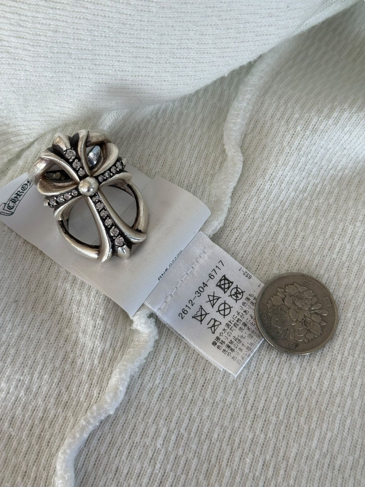 Chrome Hearts Vintage Chrome Hearts Flooded Patched White Thermal Size US XL / EU 56 / 4 - 11 Thumbnail