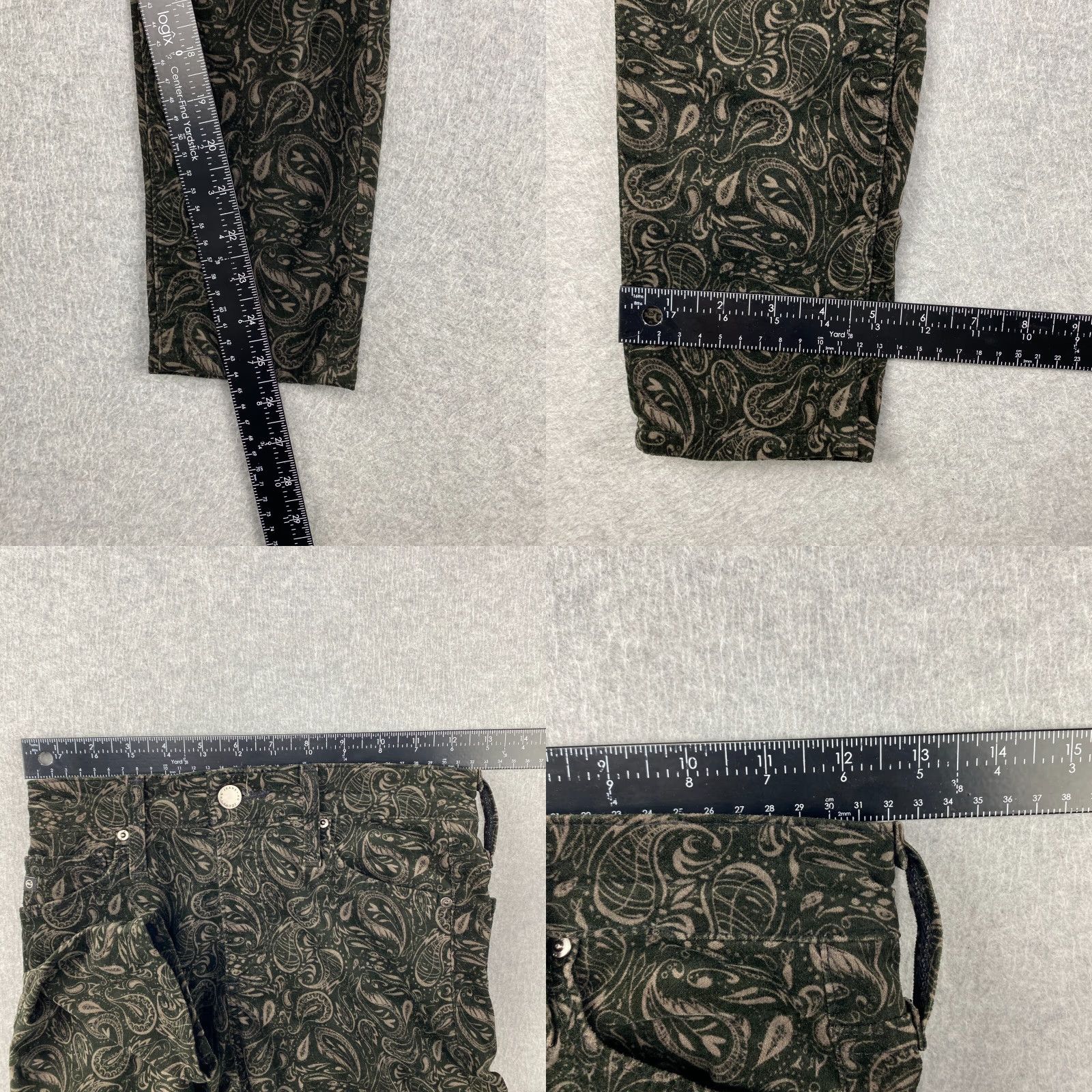 AG Jeans AG Jeans x Anthropologie Jeans Womens 24P Black High Rise Stevie Ankle Paisley Modern Size 42" / US 20 - 8 Thumbnail
