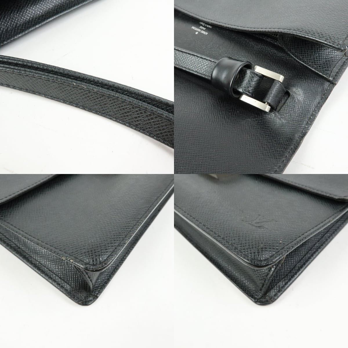 Louis Vuitton Louis Vuitton Taiga Leather Selenga Clutch Black Size ONE SIZE - 4 Thumbnail