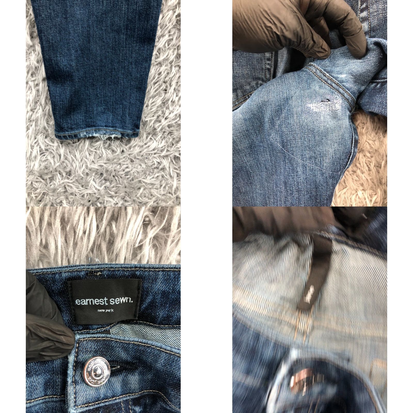 Vintage Eastern Sewn Skinny Jeans Womens Size 30 Medium Wash Blue FLAW Size 30" / US 8 / IT 44 - 8 Thumbnail