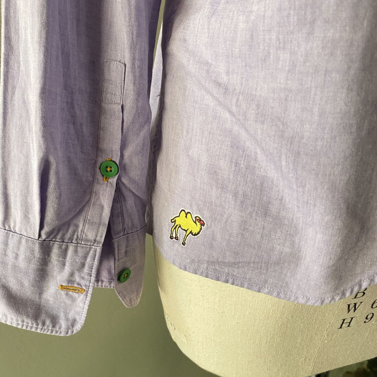 Frapbois FRAPBOIS Bright Lavender Mandarin Collar Button-Up Shirt Size M / US 6-8 / IT 42-44 - 23 Thumbnail