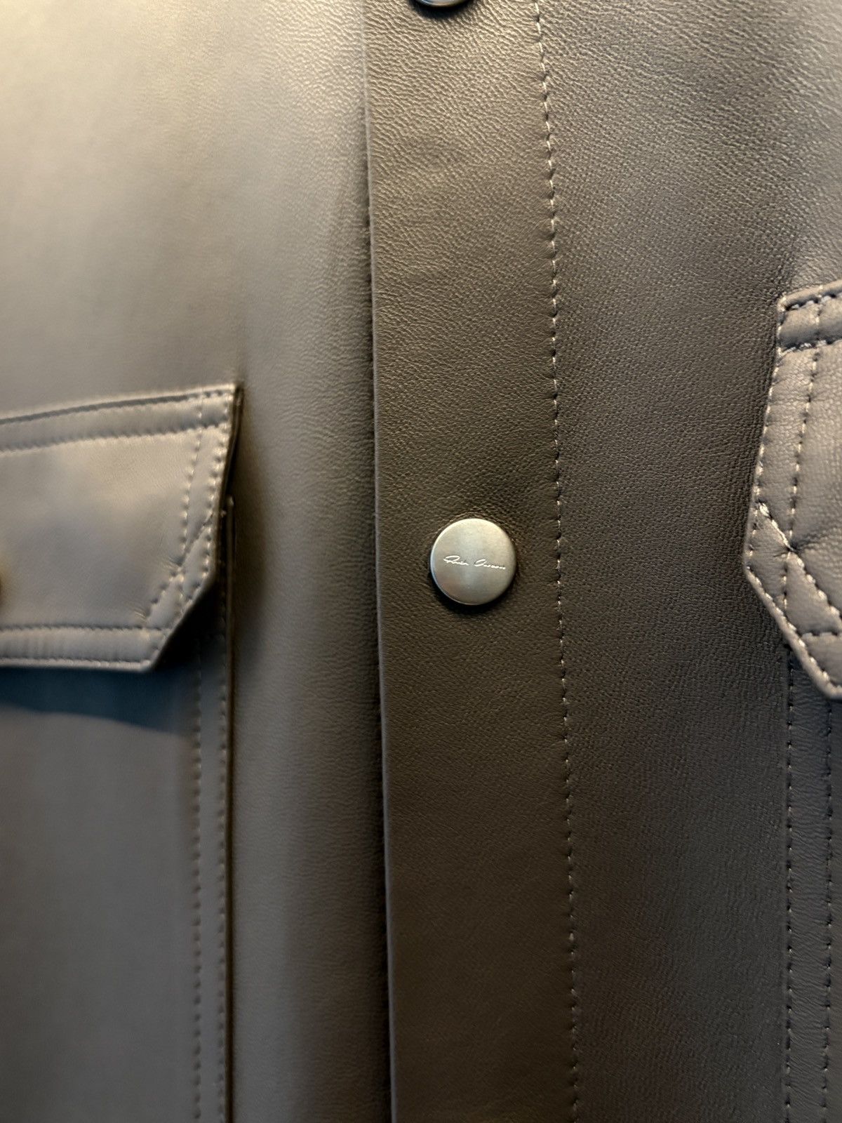 Rick Owens Rick owens leather shirt Size US M / EU 48-50 / 2 - 2 Thumbnail