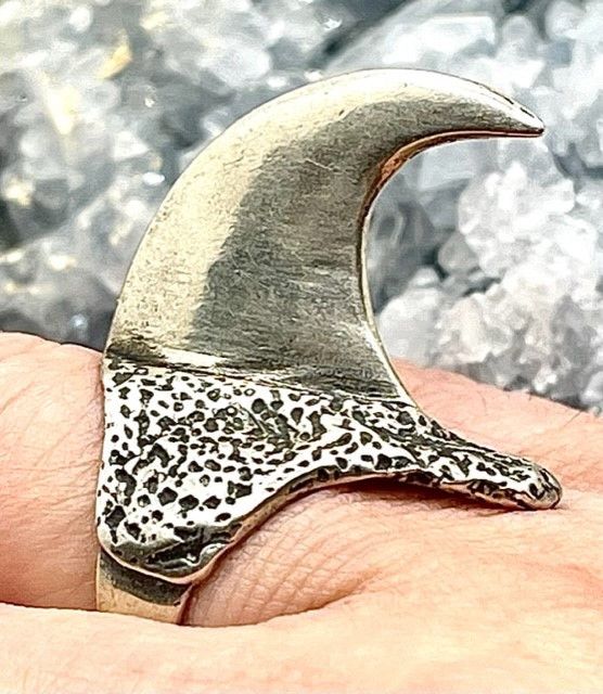 Other MARCHE NOIR Sterling Silver AFRICAN Claw Ring Rare 80s Size ONE SIZE - 2 Thumbnail