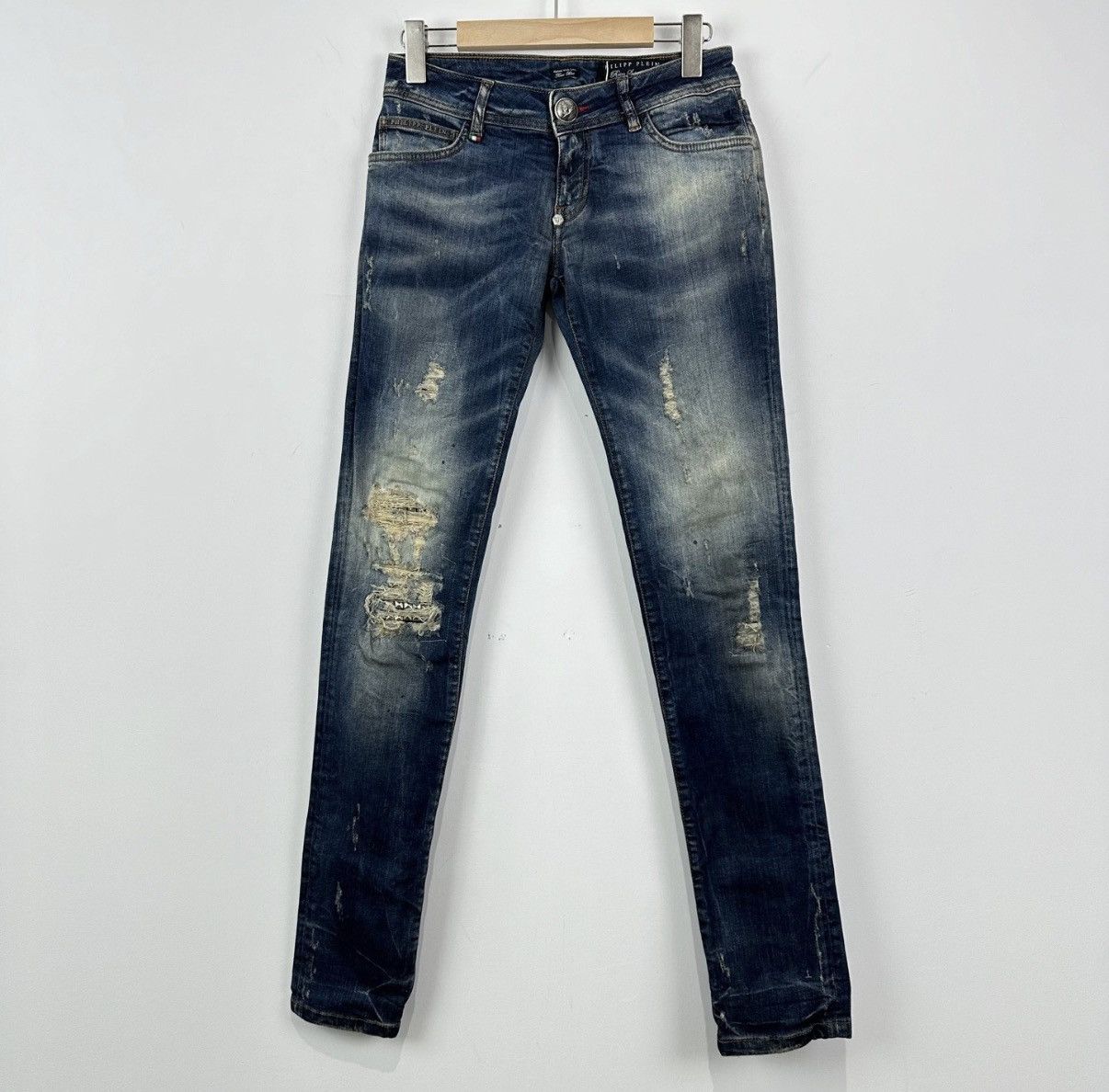 Philipp Plein Philipp Plein Ripped Jeans J42 Size 25" / US 0 / IT 36 - 1 Thumbnail