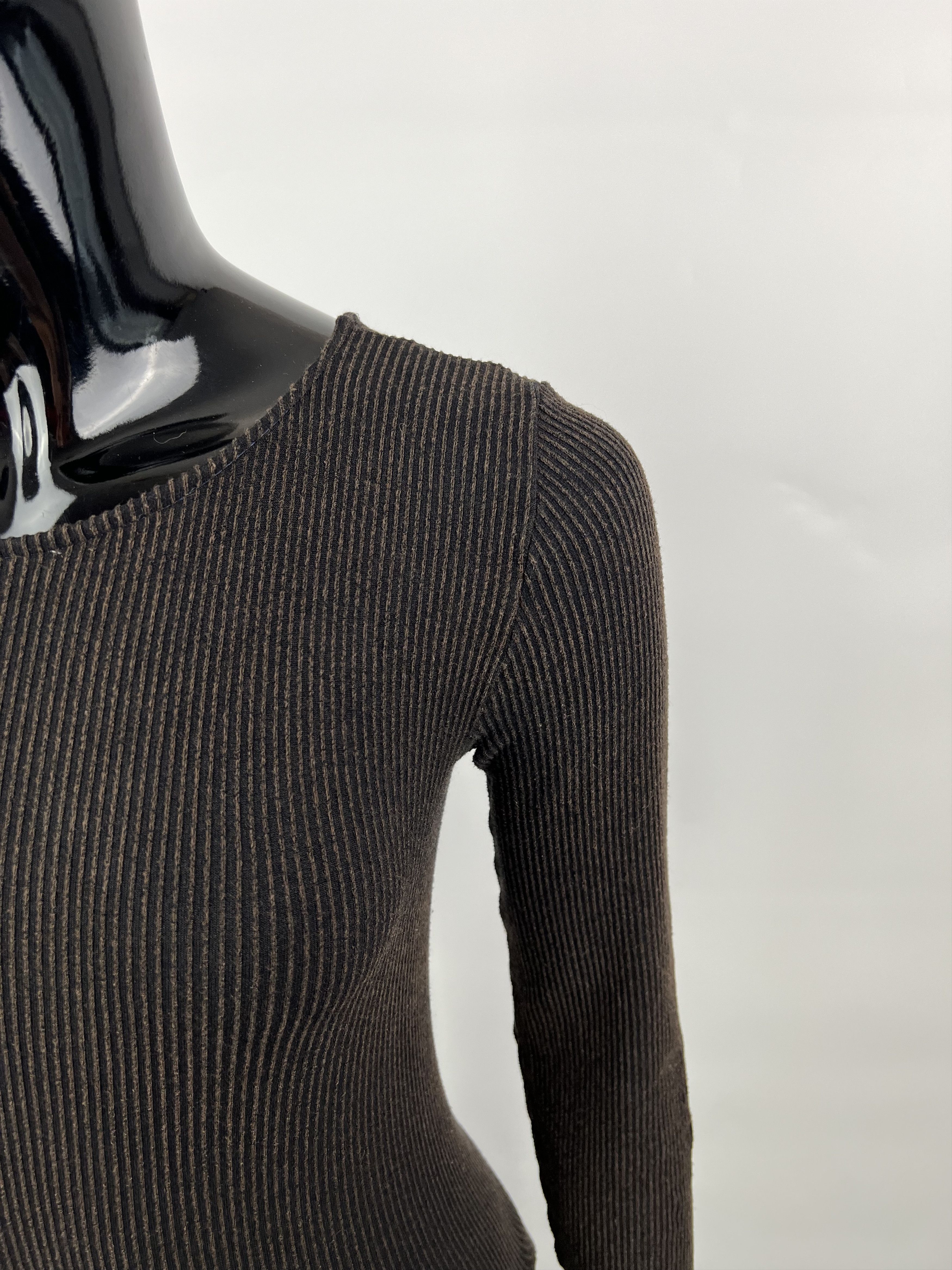 Wolford Wolford Ribbed Cotton Velvet Long Sleeve Bodysuit Size S Size S / US 4 / IT 40 - 9 Thumbnail