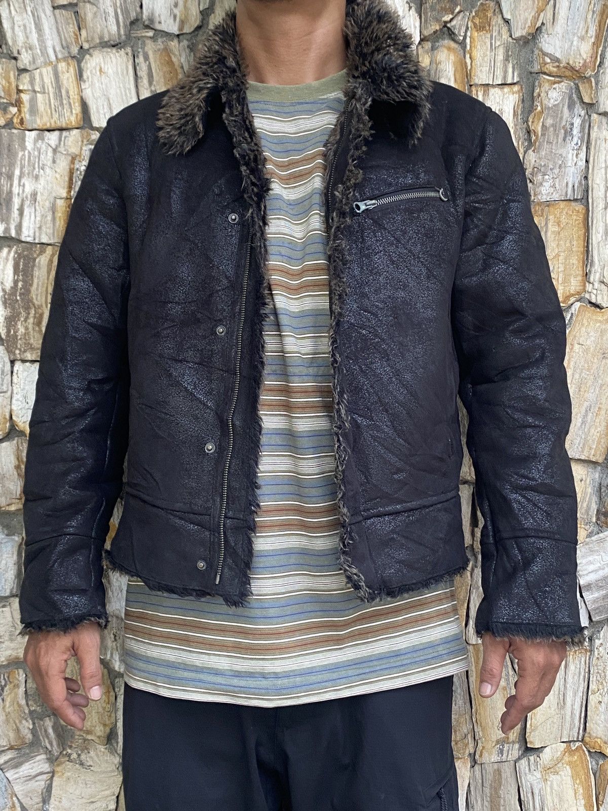 14th Addiction Japanese Semantic design Fur Leather Suede Jacket Size US L / EU 52-54 / 3 - 21 Thumbnail