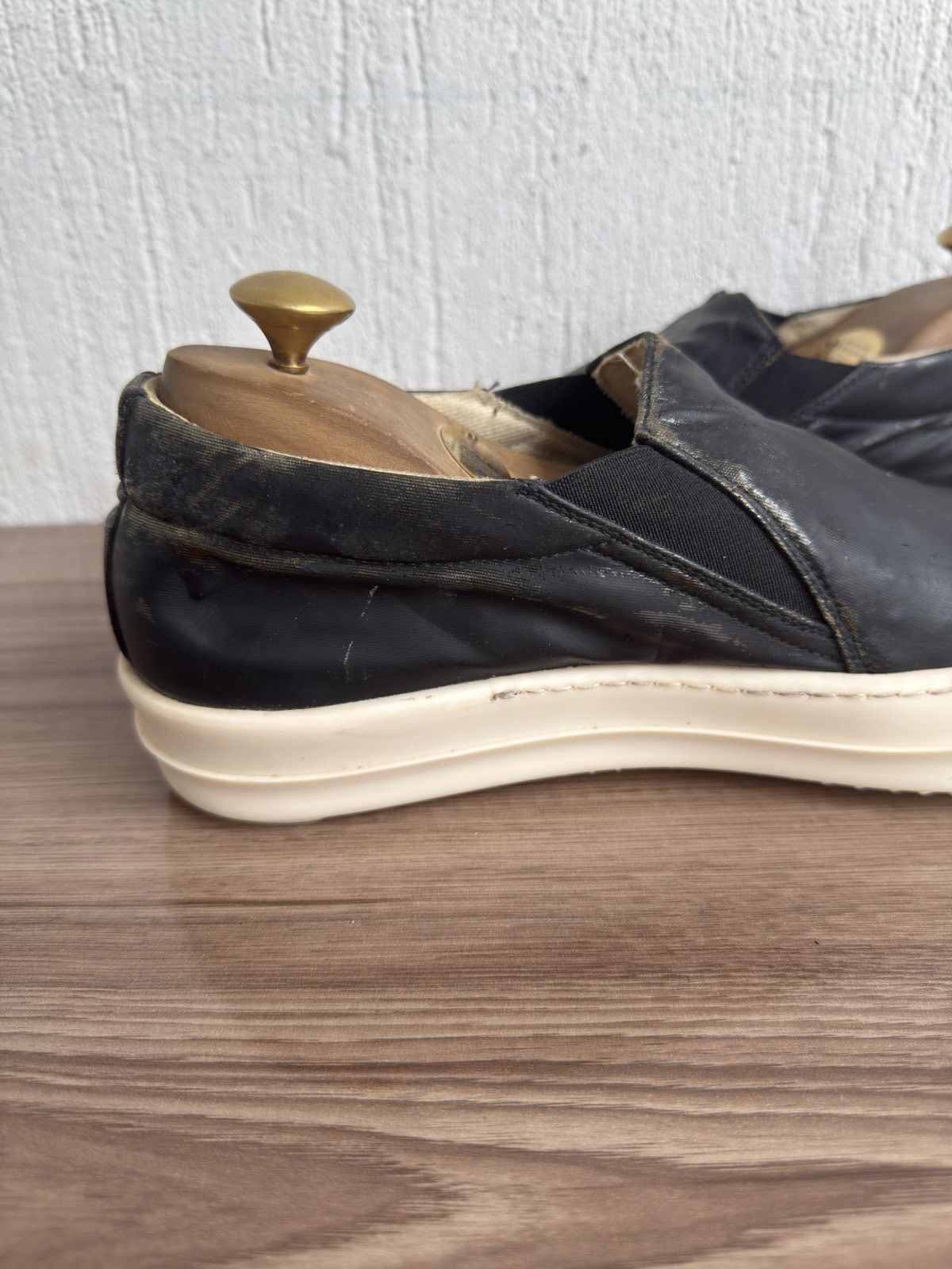 Rick Owens Drkshdw Matte leather boat slip-ons Size US 10 / EU 43 - 15 Thumbnail