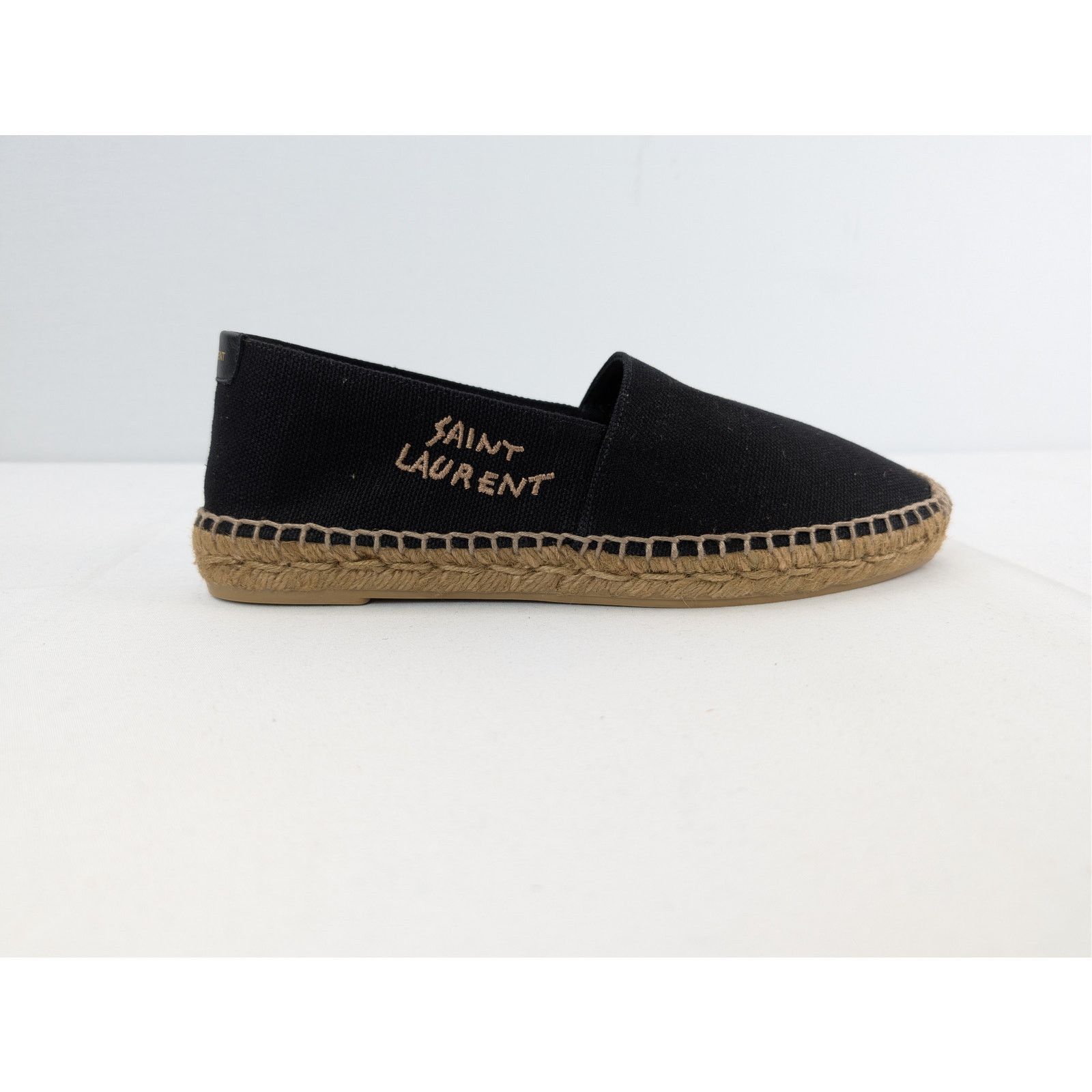 Saint Laurent Paris o1rshd1 Saint Laurent Canvas Espadrilles Slip On Shoes Black Size US 7.5 / EU 40-41 - 4 Thumbnail