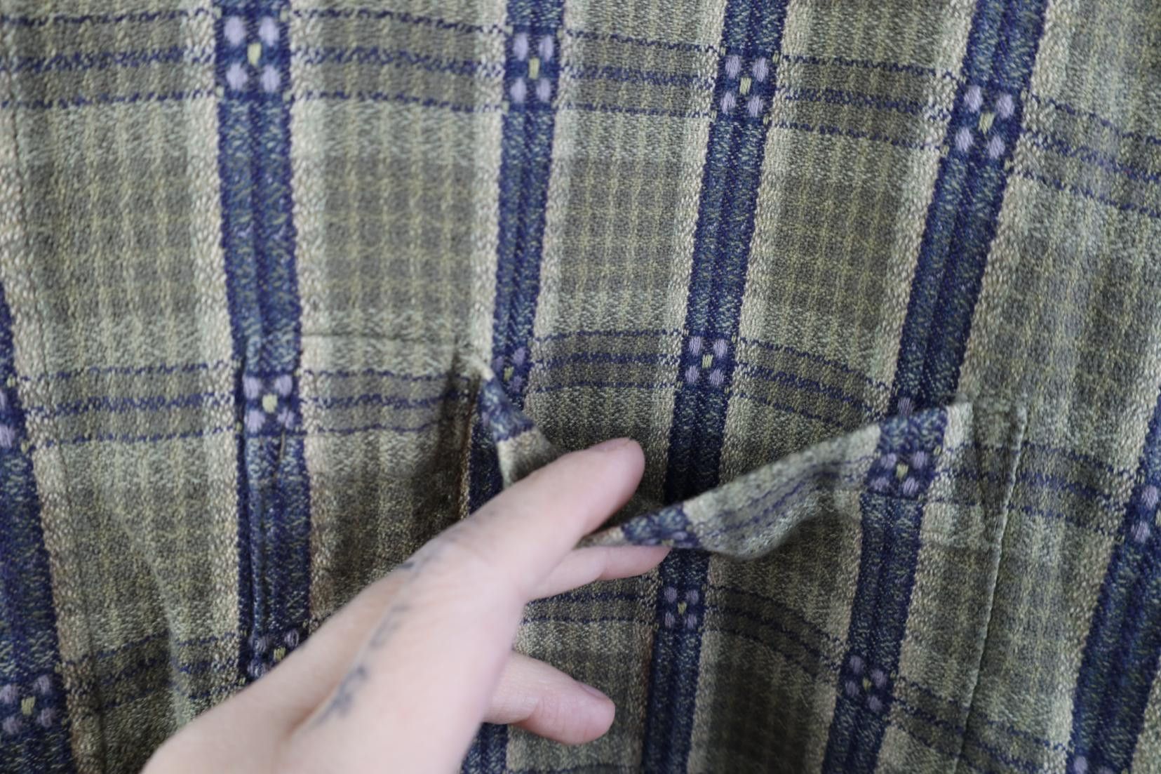 Vintage Vintage 90s The Territory Ahead Weave Button Shirt Plaid Size US M / EU 48-50 / 2 - 5 Thumbnail