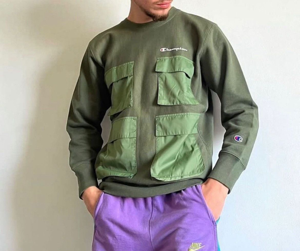 Champion Champion Sweatshirt Cargo Nylon Pockets Size US M / EU 48-50 / 2 - 1 Thumbnail