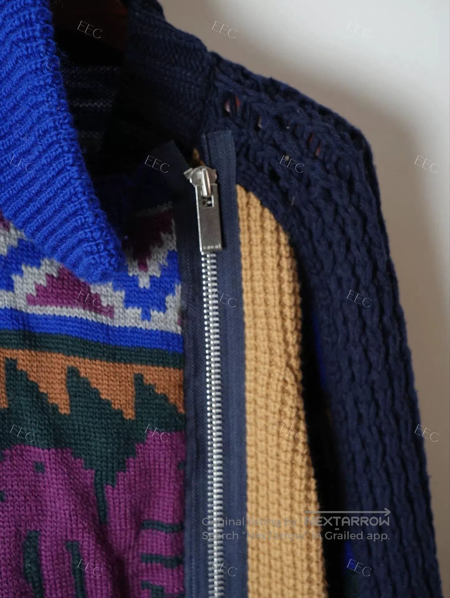 Sacai Sacai Color Block Wool Sweater Jacket. Size M / US 6-8 / IT 42-44 - 7 Thumbnail