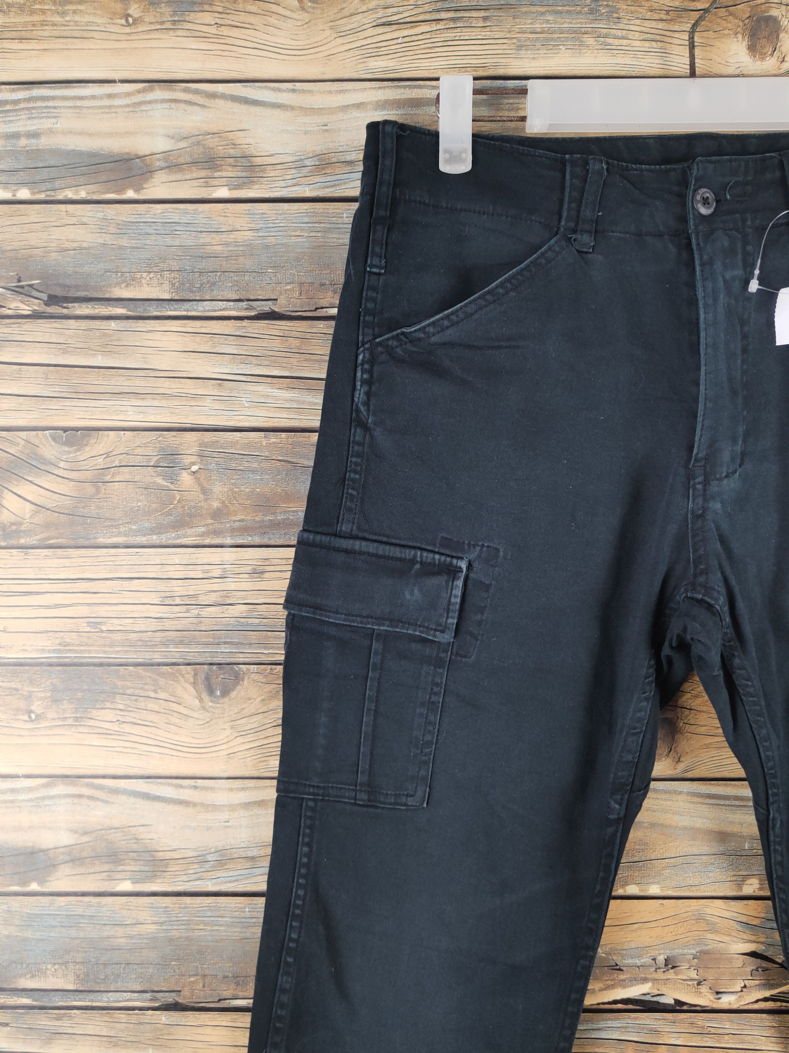 Japanese Brand DL Gladiator Black Multipocket Cargo Pants #sp46-261T Size US 31 - 3 Thumbnail