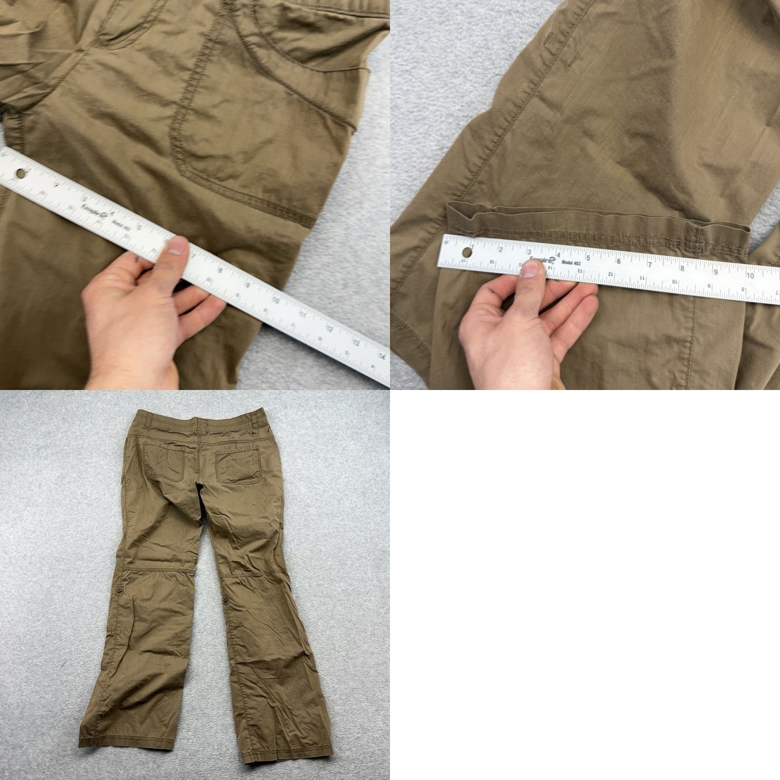 Vintage REI Womens 10 Co-op Willow Roll-Up Pants Brown Outdoors Straight 31" Inseam Womens Size 32" / US 10 / IT 46 - 8 Thumbnail