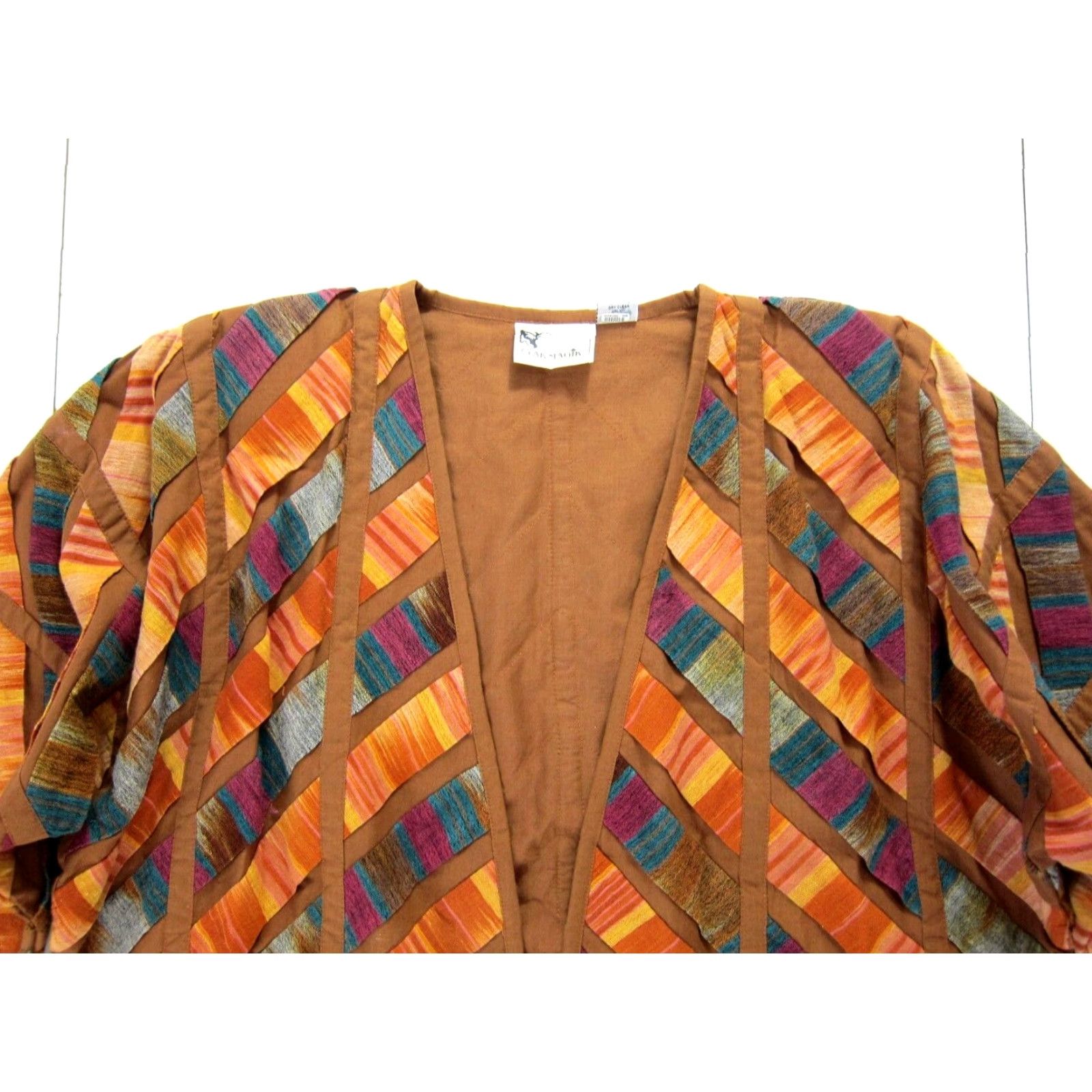 Vintage Vtg Yak Magic Nepal Brown Orange Cotton Pocket Oversize Blazer Jacket Medium Size M / US 6-8 / IT 42-44 - 4 Thumbnail