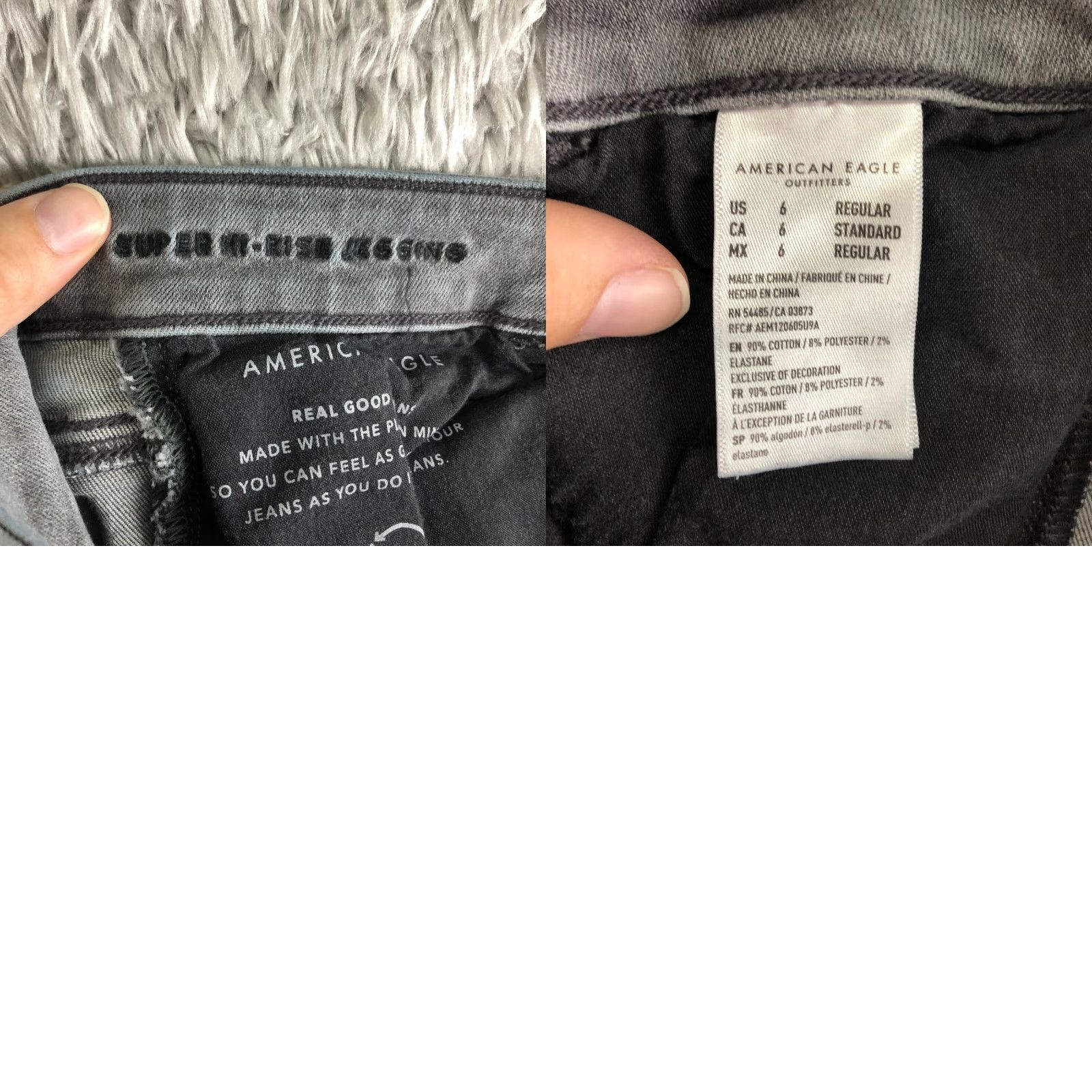 American Eagle Outfitters VINTAGE: No American Eagle Outfitters Jegging Jeans Gray Medium Wash 5-Pocket Denim Womens Sz 6 Regular Rise Mid 8.5-10.5 in Jeans Size 28" / US 6 / IT 42 - 8 Thumbnail