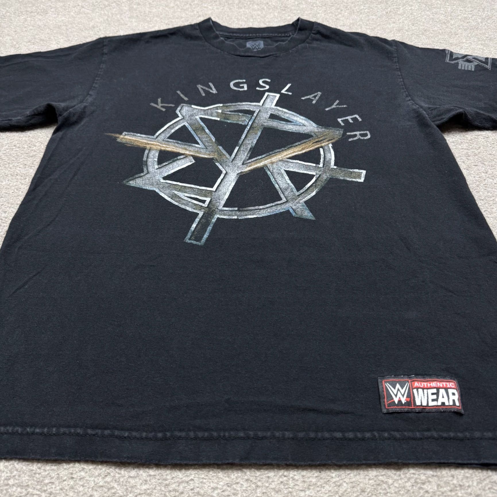 Vintage VINTAGE WWE Seth Rollins Graphic Tee Black Short Sleeve Mens M Shirt Size US 31 - 3 Thumbnail