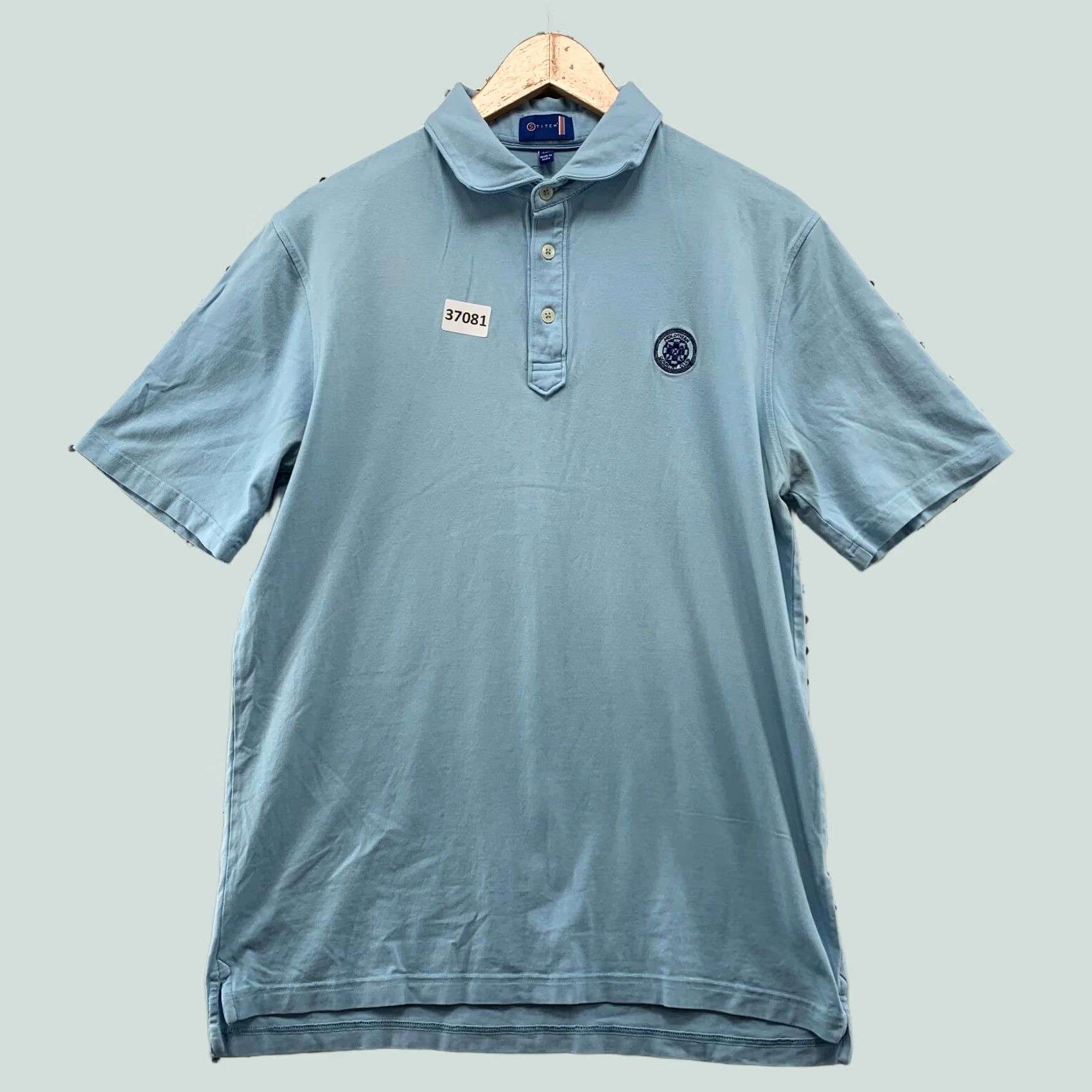 Vintage Stitch Golf Polo Shirt Mens Medium Blue Midlothian Country Club Casual Size US M / EU 48-50 / 2 - 1 Thumbnail