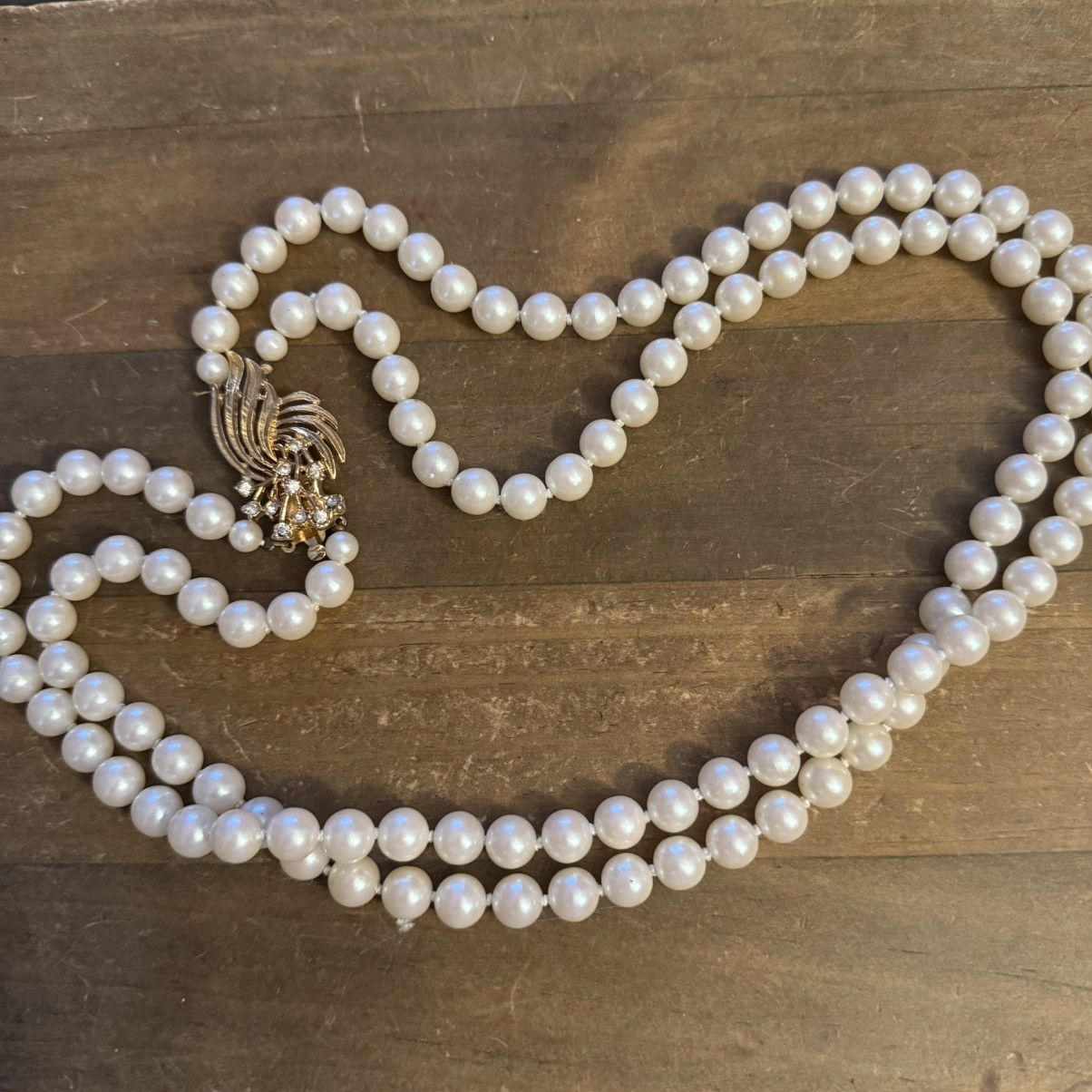 Vintage Vintage doubled layered strand white pearl necklace Size ONE SIZE - 2 Thumbnail