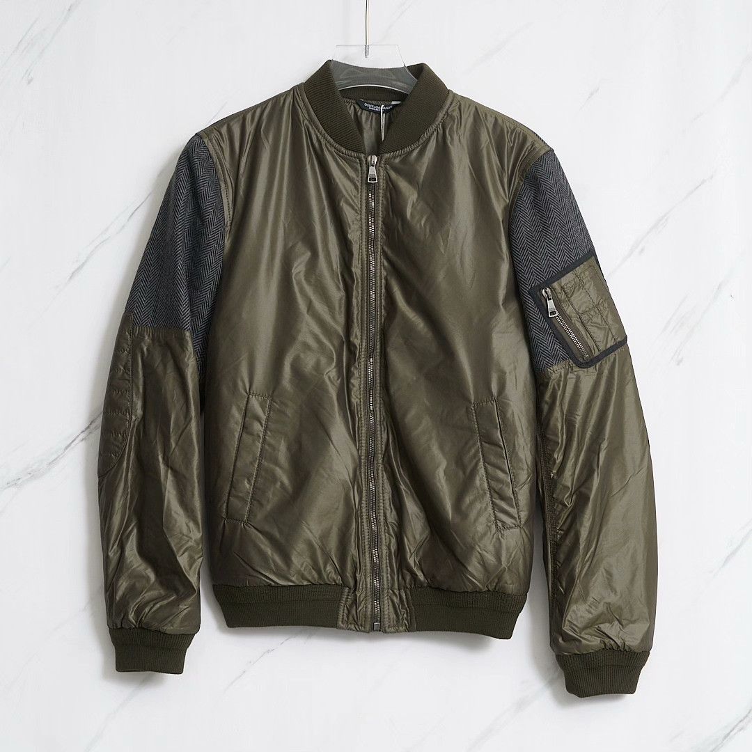 Dolce & Gabbana Dolce&Gabbana Men's Patchwork Bomber Jacket Size US S / EU 44-46 / 1 - 1 Thumbnail