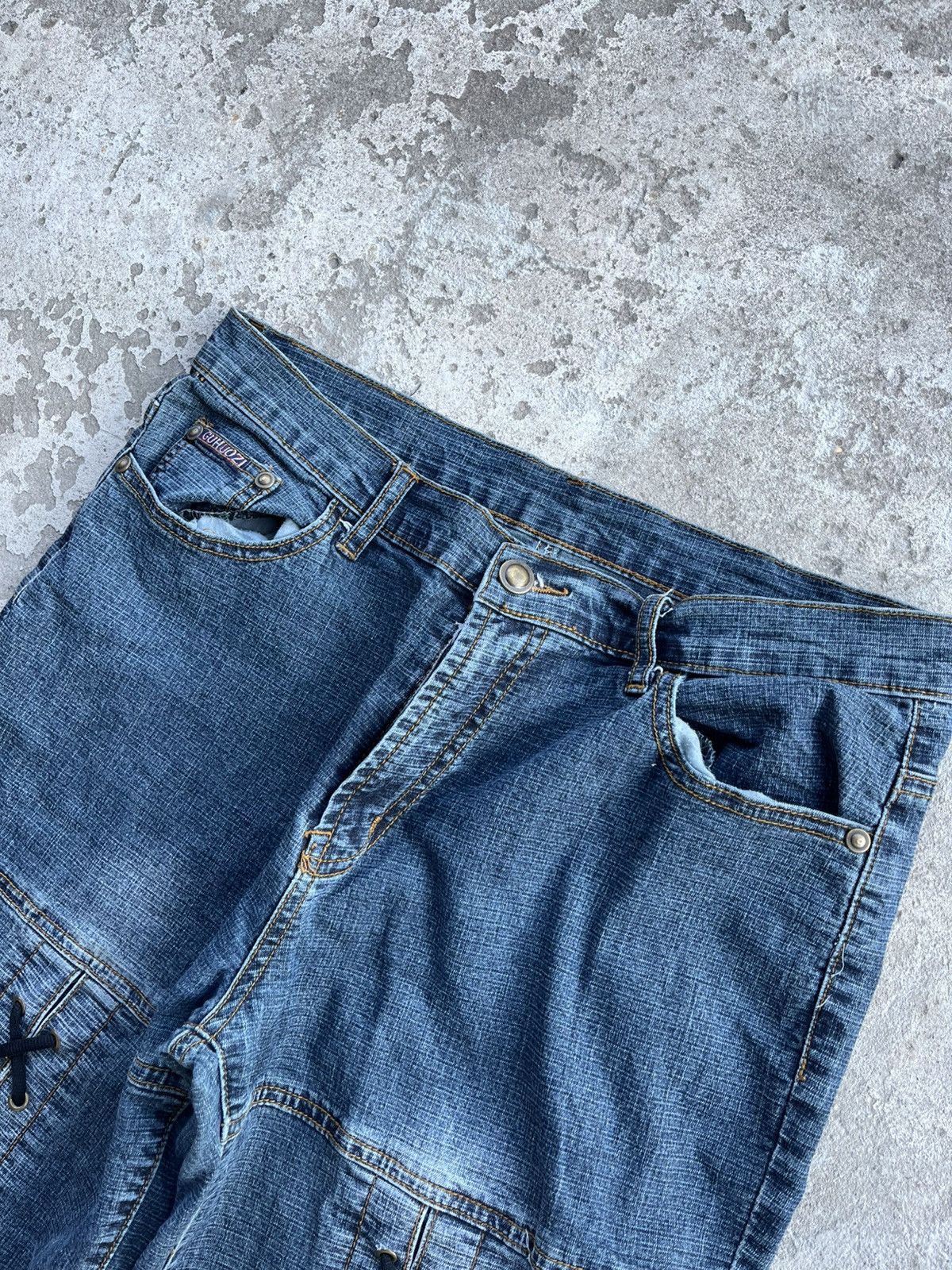 Hysteric Glamour × If Six Was Nine × Le Grande Bleu (L.G.B.) 90s Vintage Flared Boot Cut Faded Avant Gard Denim Jeans Y2k Size 30" / US 8 / IT 44 - 3 Thumbnail